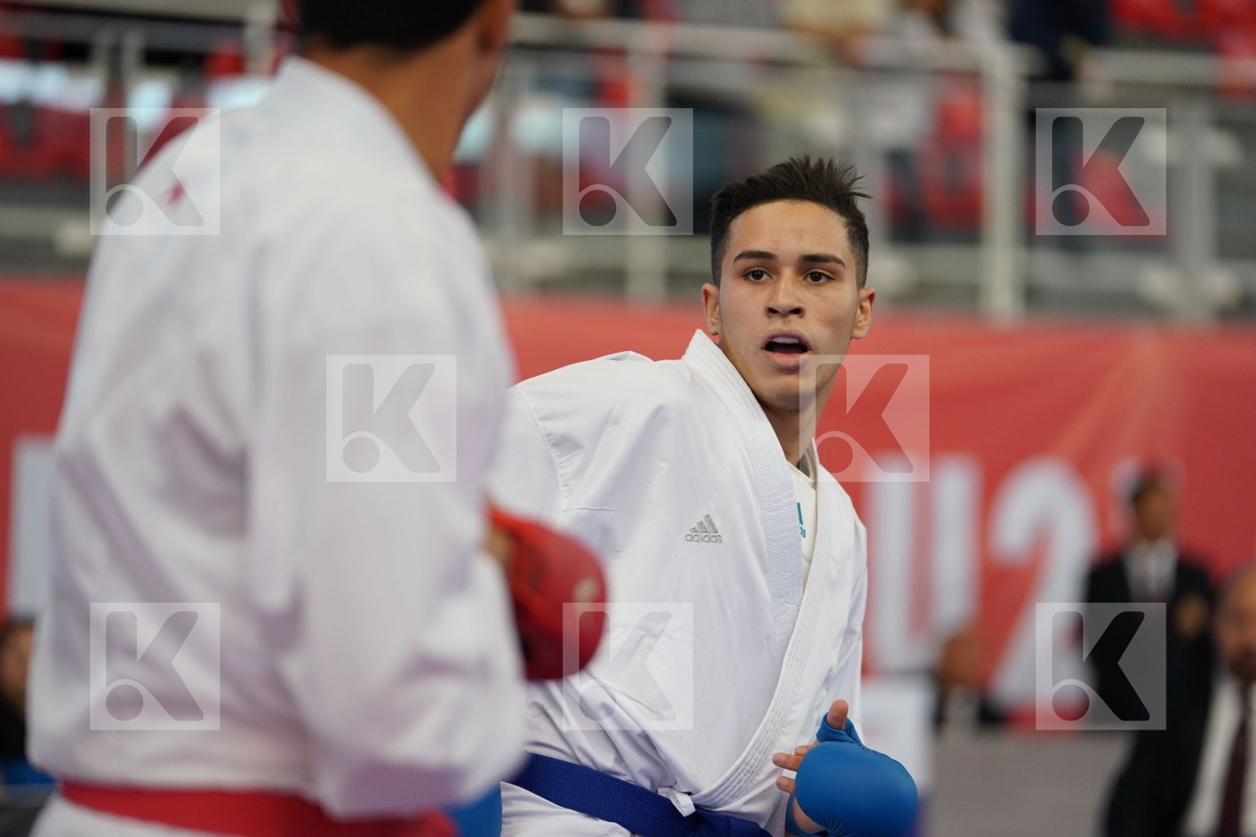 SLIMANI THAMEUR (TUNISIA) vs ABDESSELEM RAYBAK (FRANCE) in Under 21 Kumite Male -84 Kg - Podium ceremony
