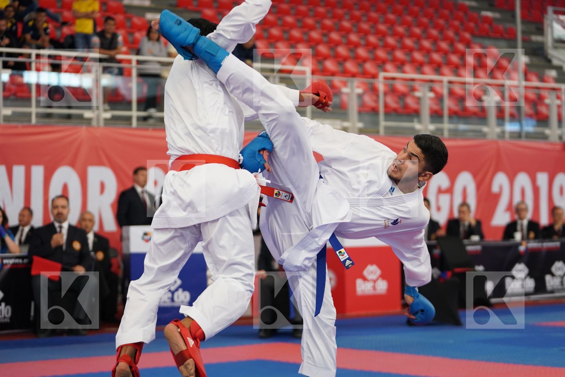 MAHMOUD TAHA TAREK (EGYPT) vs FILALI MEHDI (FRANCE) in Under 21 Kumite Male 84+ Kg - Podium ceremony