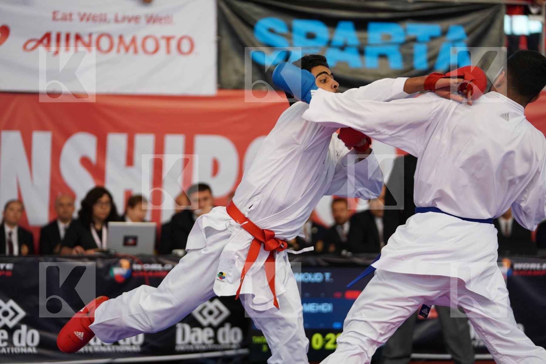 MAHMOUD TAHA TAREK (EGYPT) vs FILALI MEHDI (FRANCE) in Under 21 Kumite Male 84+ Kg - Podium ceremony