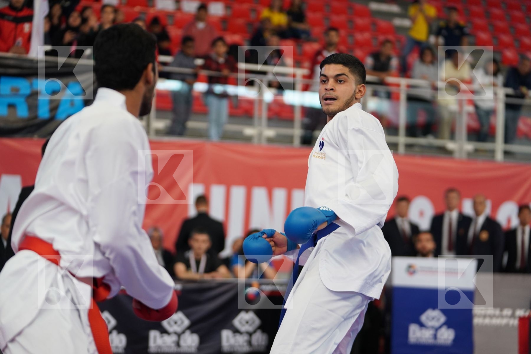 MAHMOUD TAHA TAREK (EGYPT) vs FILALI MEHDI (FRANCE) in Under 21 Kumite Male 84+ Kg - Podium ceremony