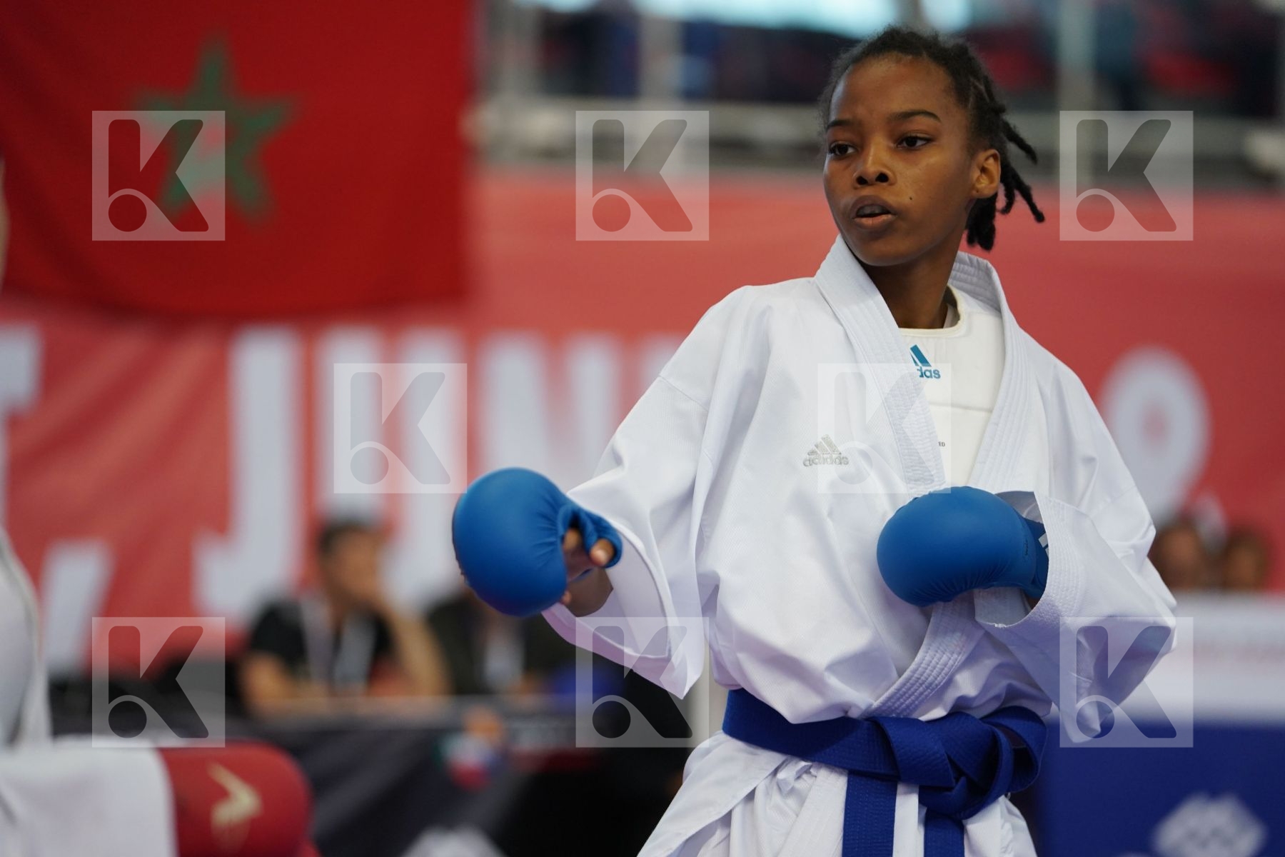 ELHAYTI CHAIMAE (MOROCCO) vs AHMED NISWA (FRANCE) in Under 21 Kumite Female -50 Kg - Podium ceremony