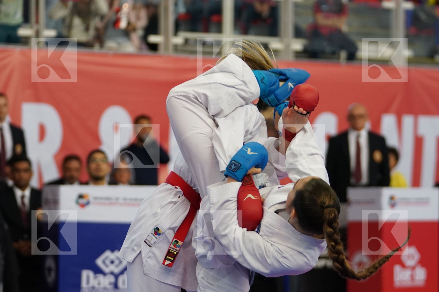 DEMIRTURK GULSEN (TURKEY) vs TORO MENESES VALENTINA (CHILE) in Under 21 Kumite Female -55 Kg - Podium ceremony