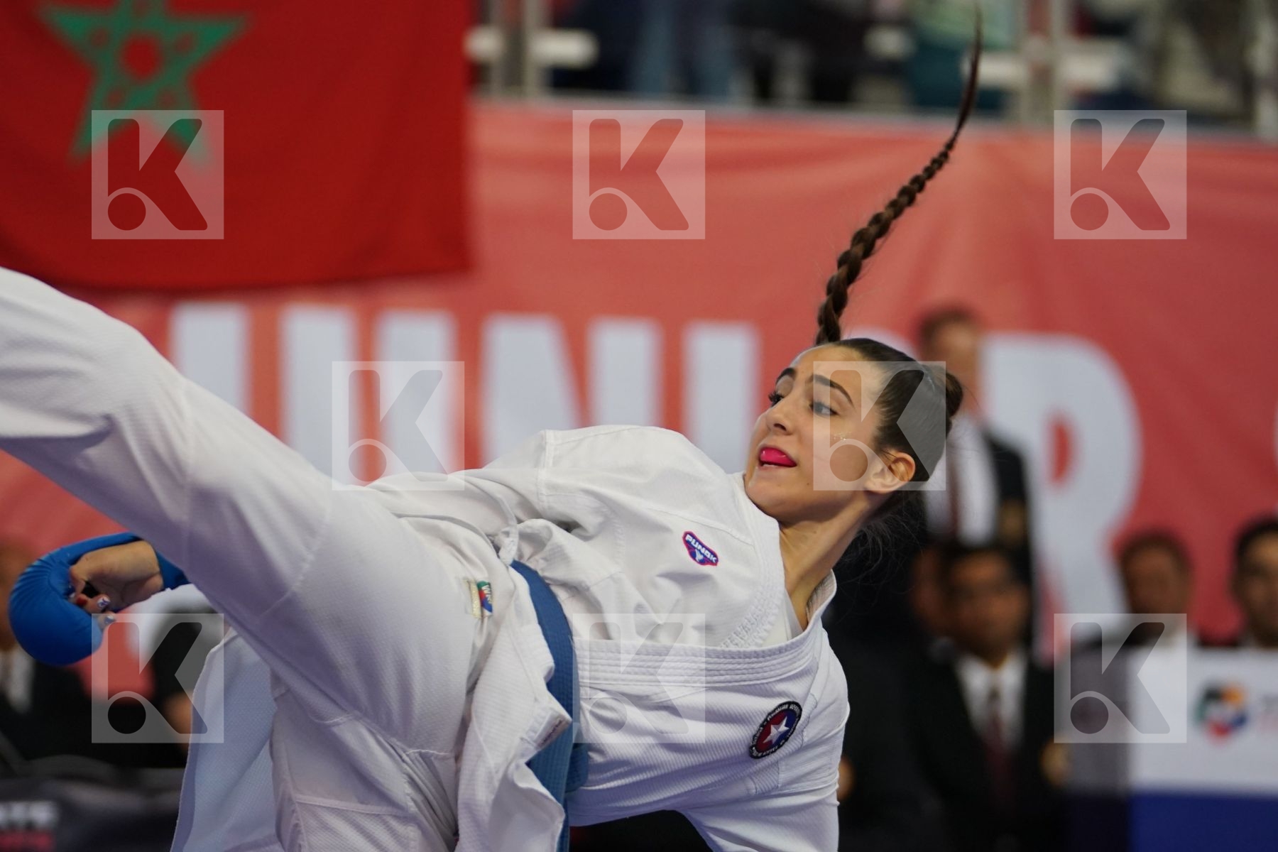DEMIRTURK GULSEN (TURKEY) vs TORO MENESES VALENTINA (CHILE) in Under 21 Kumite Female -55 Kg - Podium ceremony