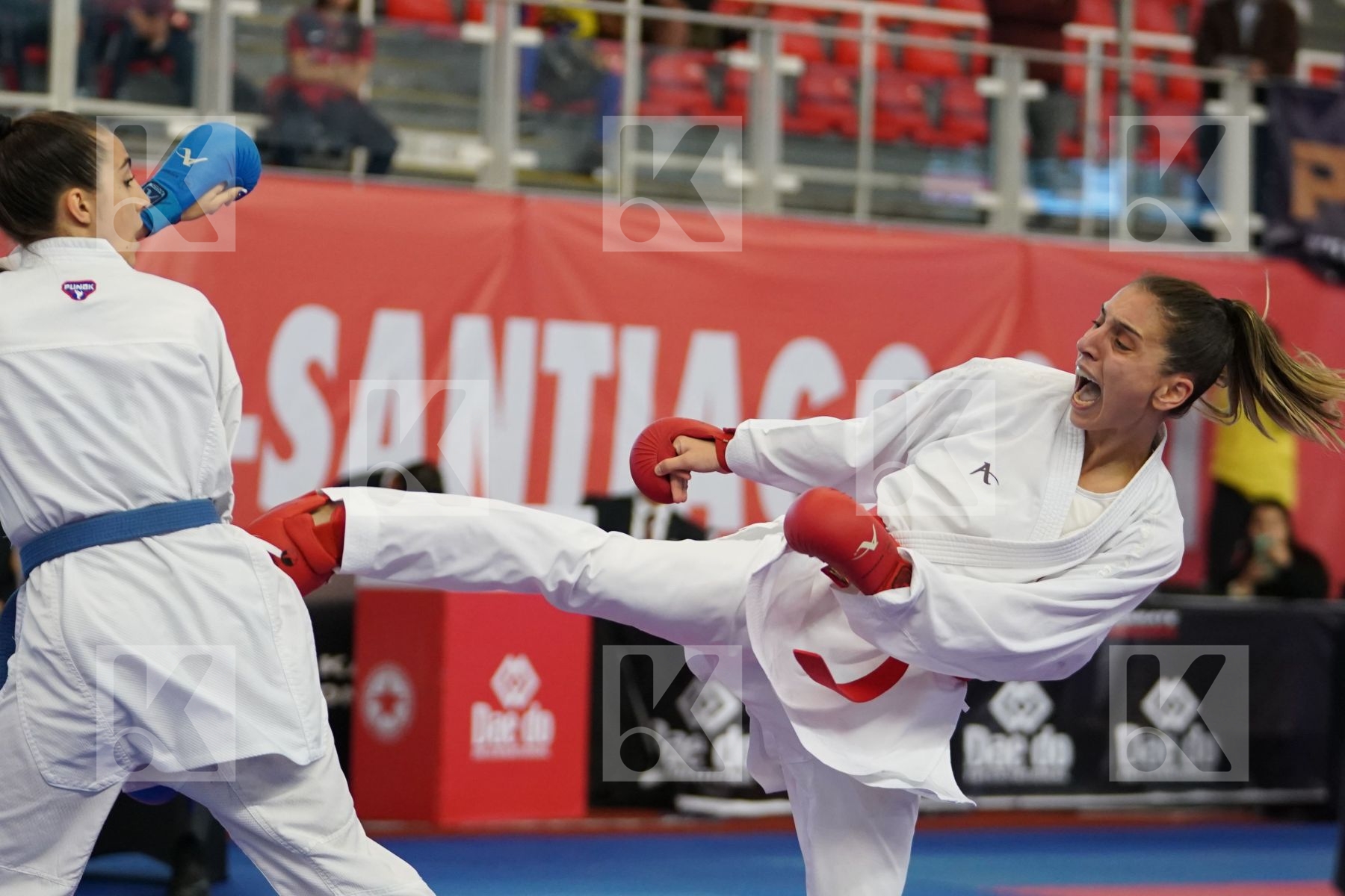 DEMIRTURK GULSEN (TURKEY) vs TORO MENESES VALENTINA (CHILE) in Under 21 Kumite Female -55 Kg - Podium ceremony