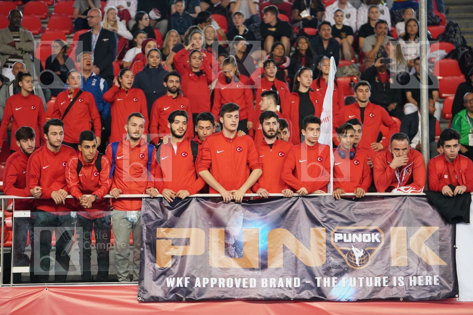 DEMIRTURK GULSEN (TURKEY) vs TORO MENESES VALENTINA (CHILE) in Under 21 Kumite Female -55 Kg - Podium ceremony