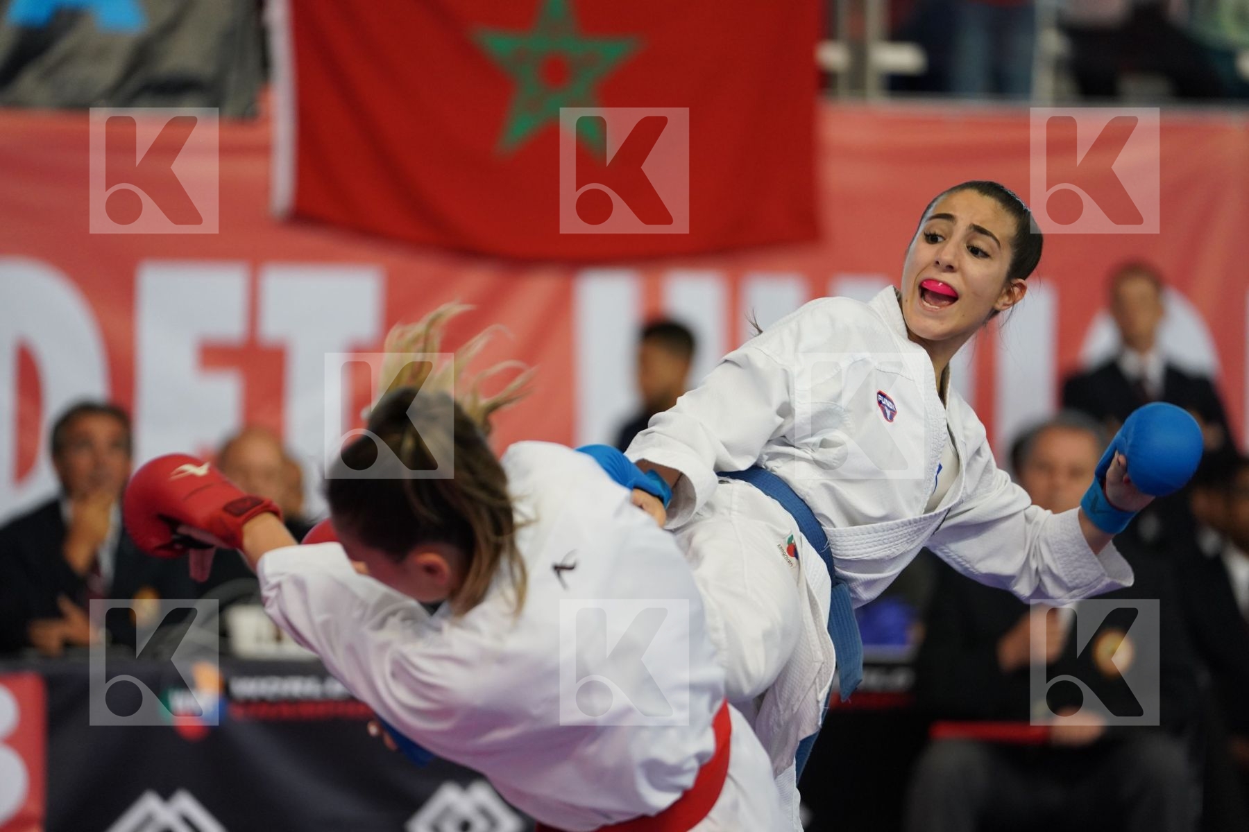 DEMIRTURK GULSEN (TURKEY) vs TORO MENESES VALENTINA (CHILE) in Under 21 Kumite Female -55 Kg - Podium ceremony
