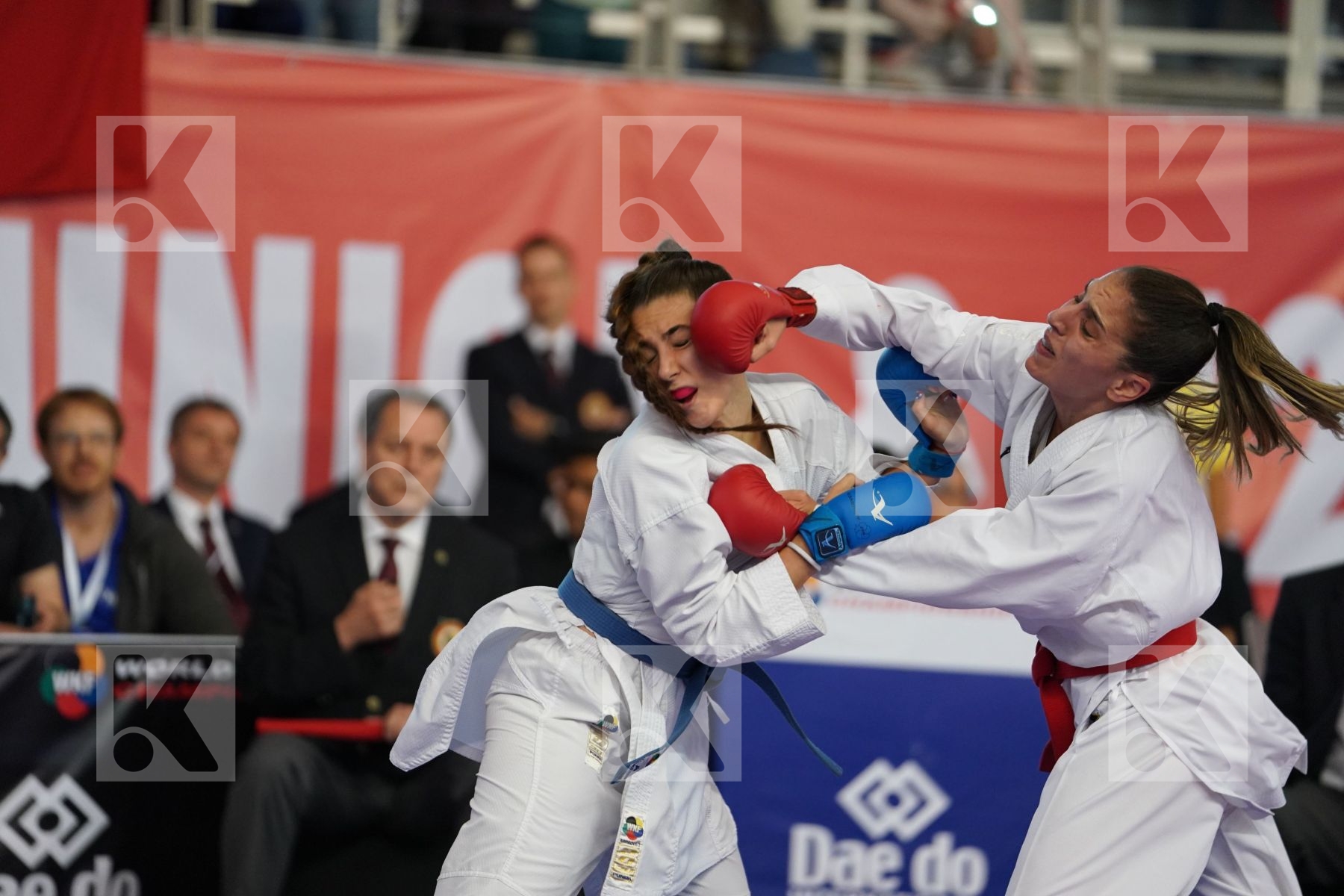DEMIRTURK GULSEN (TURKEY) vs TORO MENESES VALENTINA (CHILE) in Under 21 Kumite Female -55 Kg - Podium ceremony