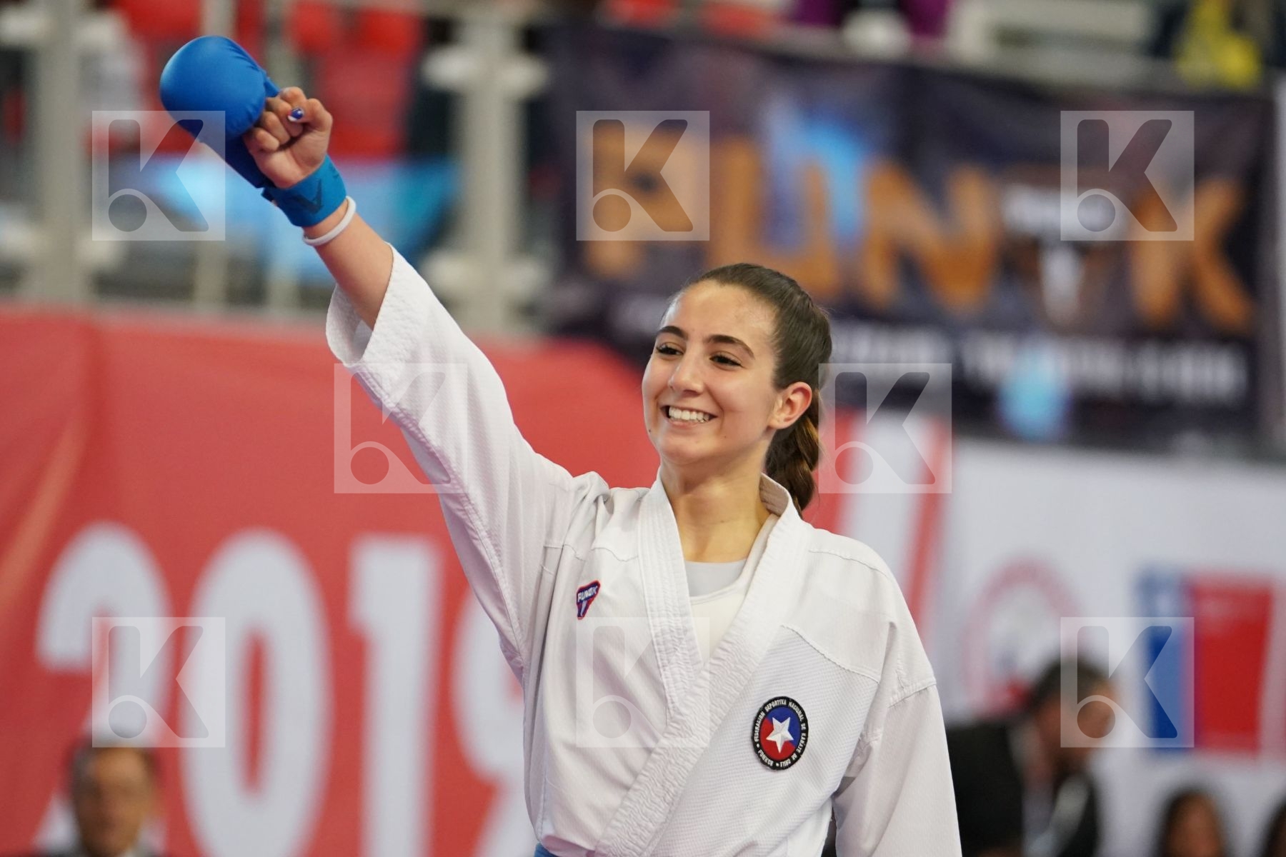 DEMIRTURK GULSEN (TURKEY) vs TORO MENESES VALENTINA (CHILE) in Under 21 Kumite Female -55 Kg - Podium ceremony