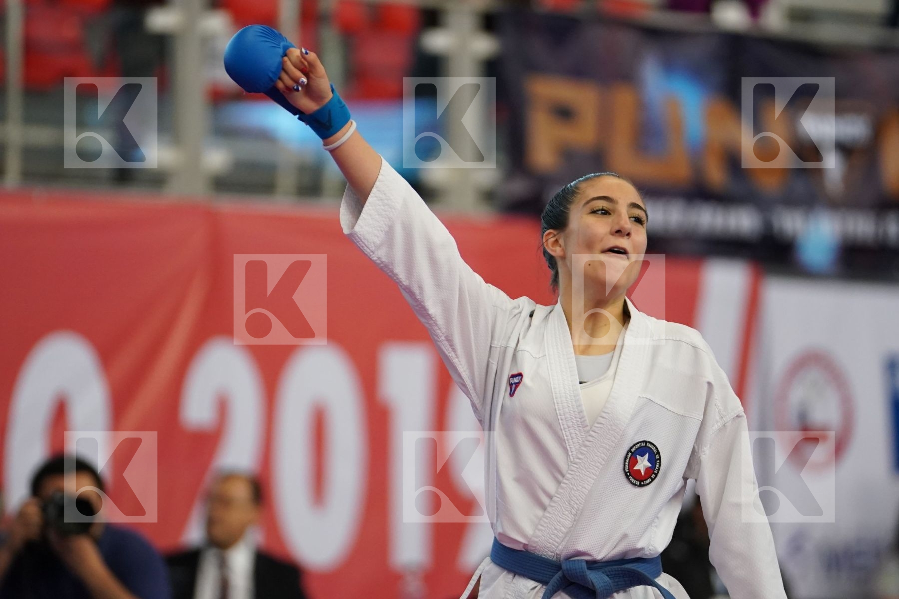 DEMIRTURK GULSEN (TURKEY) vs TORO MENESES VALENTINA (CHILE) in Under 21 Kumite Female -55 Kg - Podium ceremony