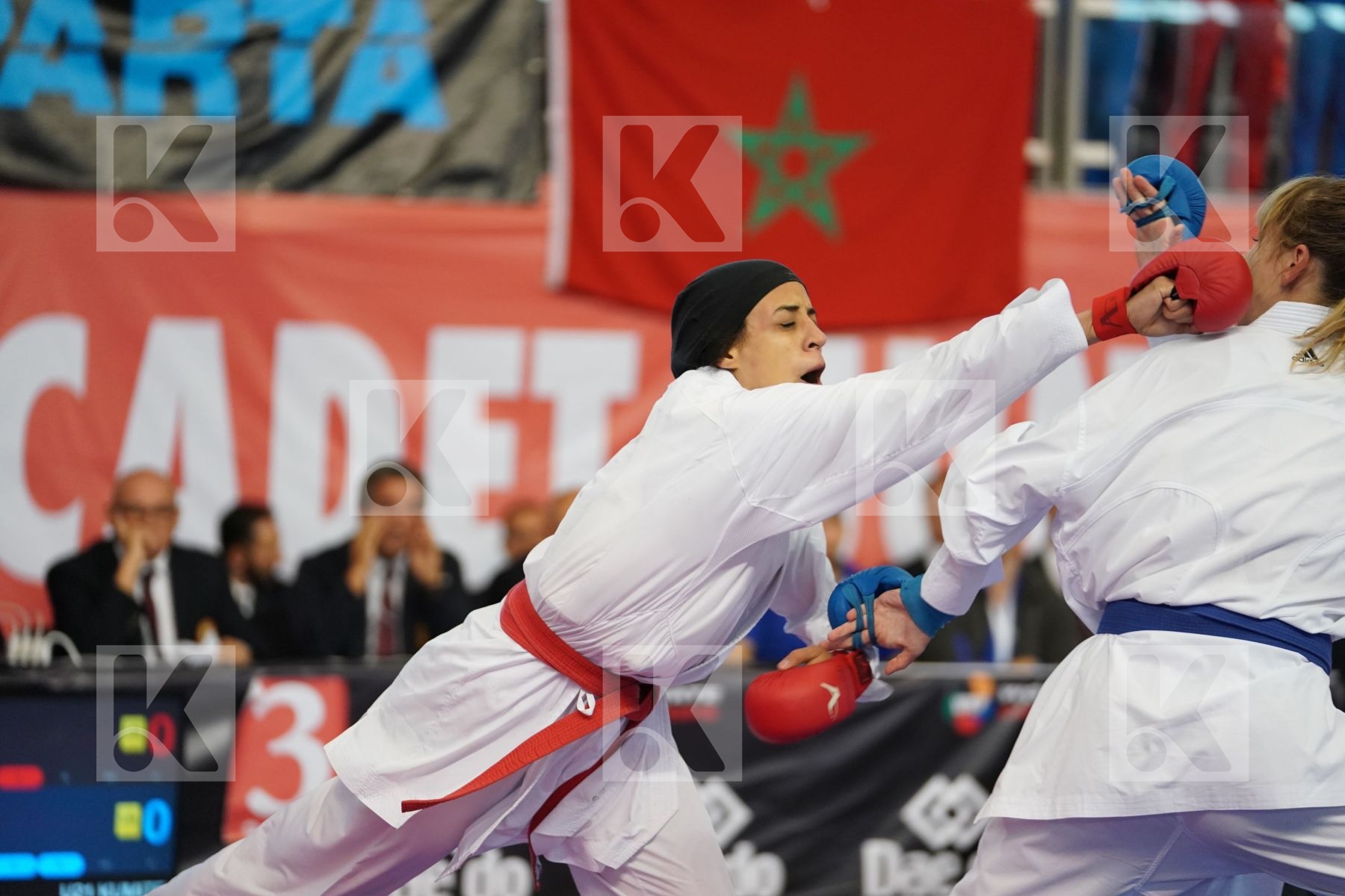 ABDELAZIZ FERYAL (EGYPT) vs ISAEVA VICTORIA (RUSSIAN FEDERATION) in Under 21 Kumite Female -68 Kg - Podium ceremony