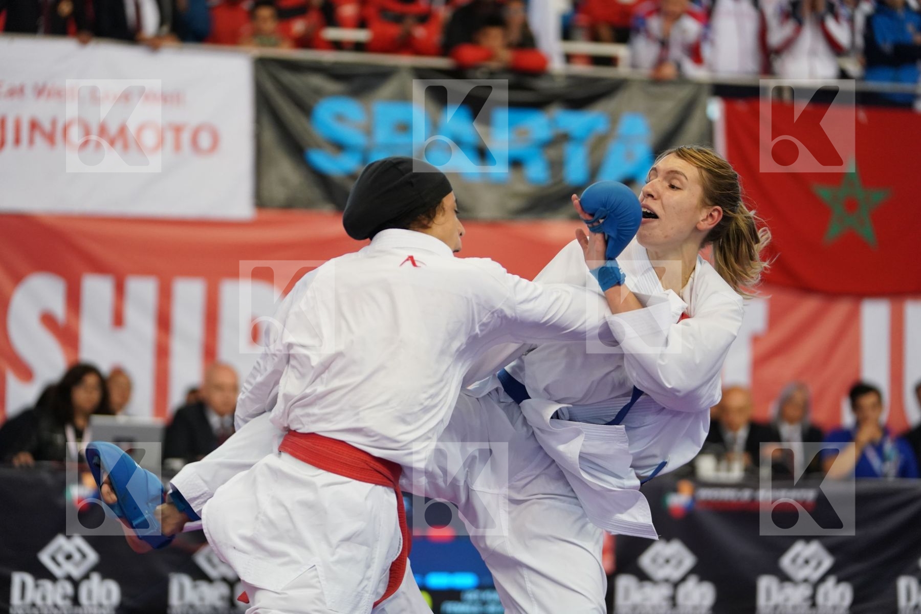 ABDELAZIZ FERYAL (EGYPT) vs ISAEVA VICTORIA (RUSSIAN FEDERATION) in Under 21 Kumite Female -68 Kg - Podium ceremony