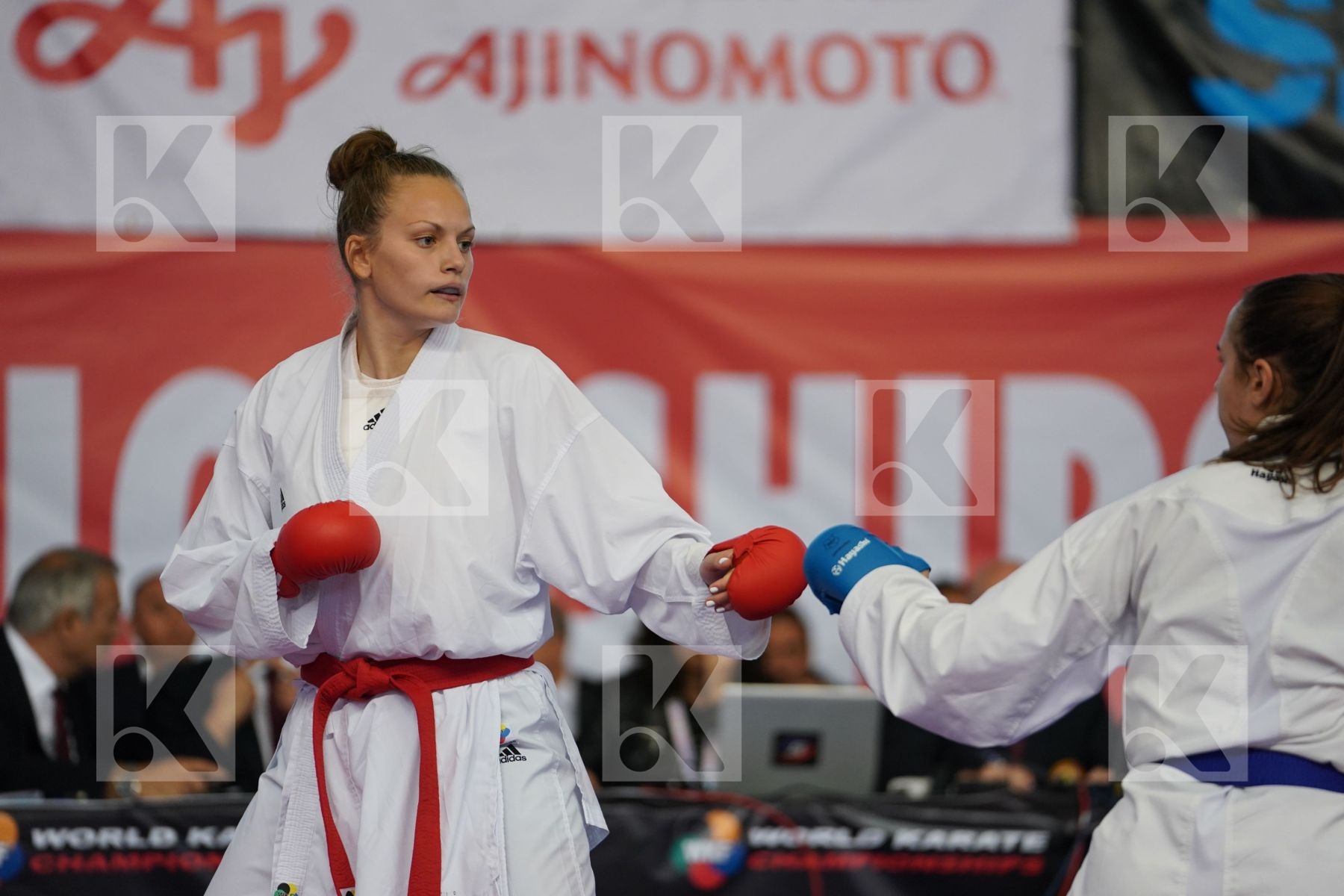 LESJAK LUCIJA (CROATIA) vs ZILLER LORA (AUSTRIA) in Under 21 Kumite Female 68+ Kg - Podium ceremony