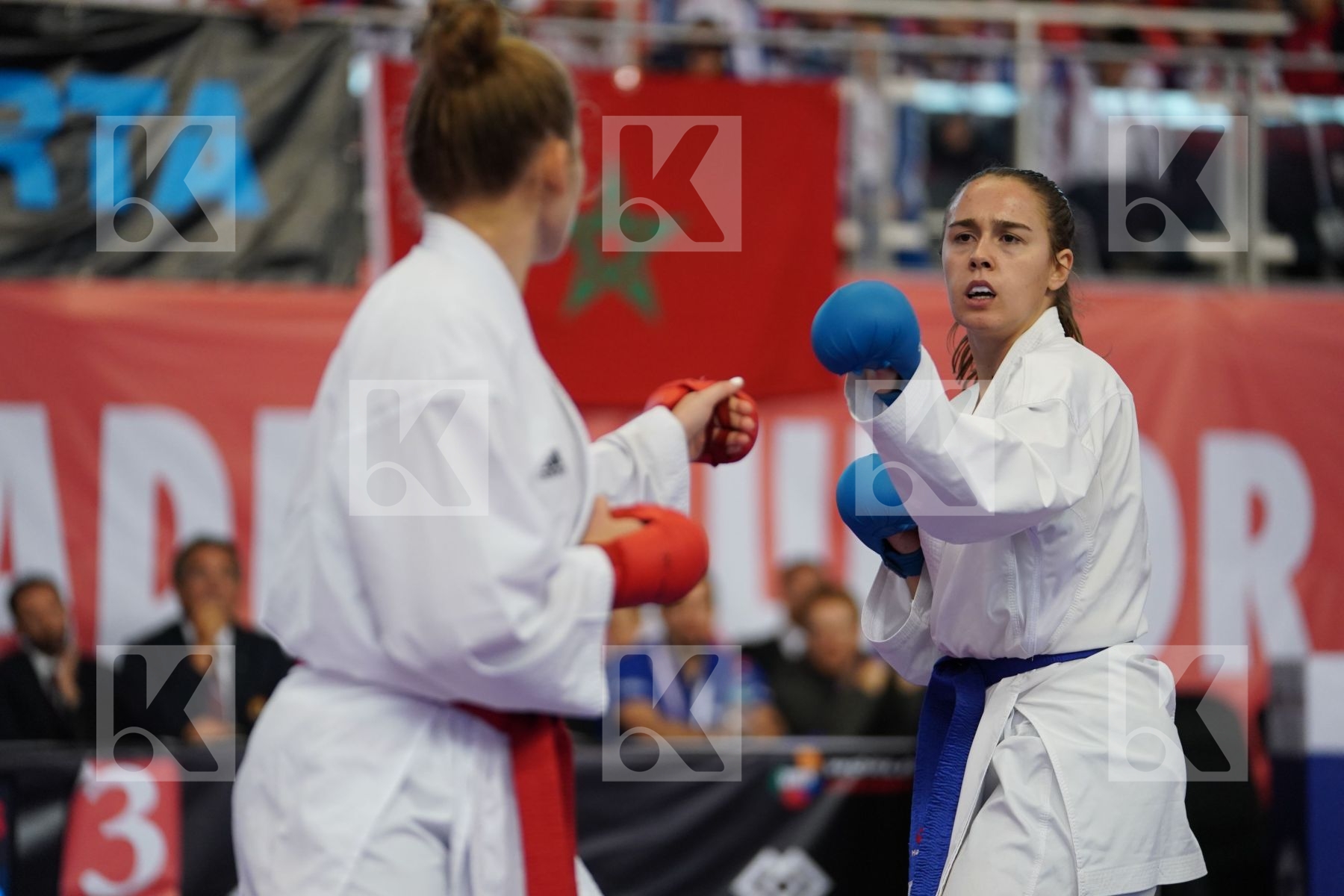 LESJAK LUCIJA (CROATIA) vs ZILLER LORA (AUSTRIA) in Under 21 Kumite Female 68+ Kg - Podium ceremony