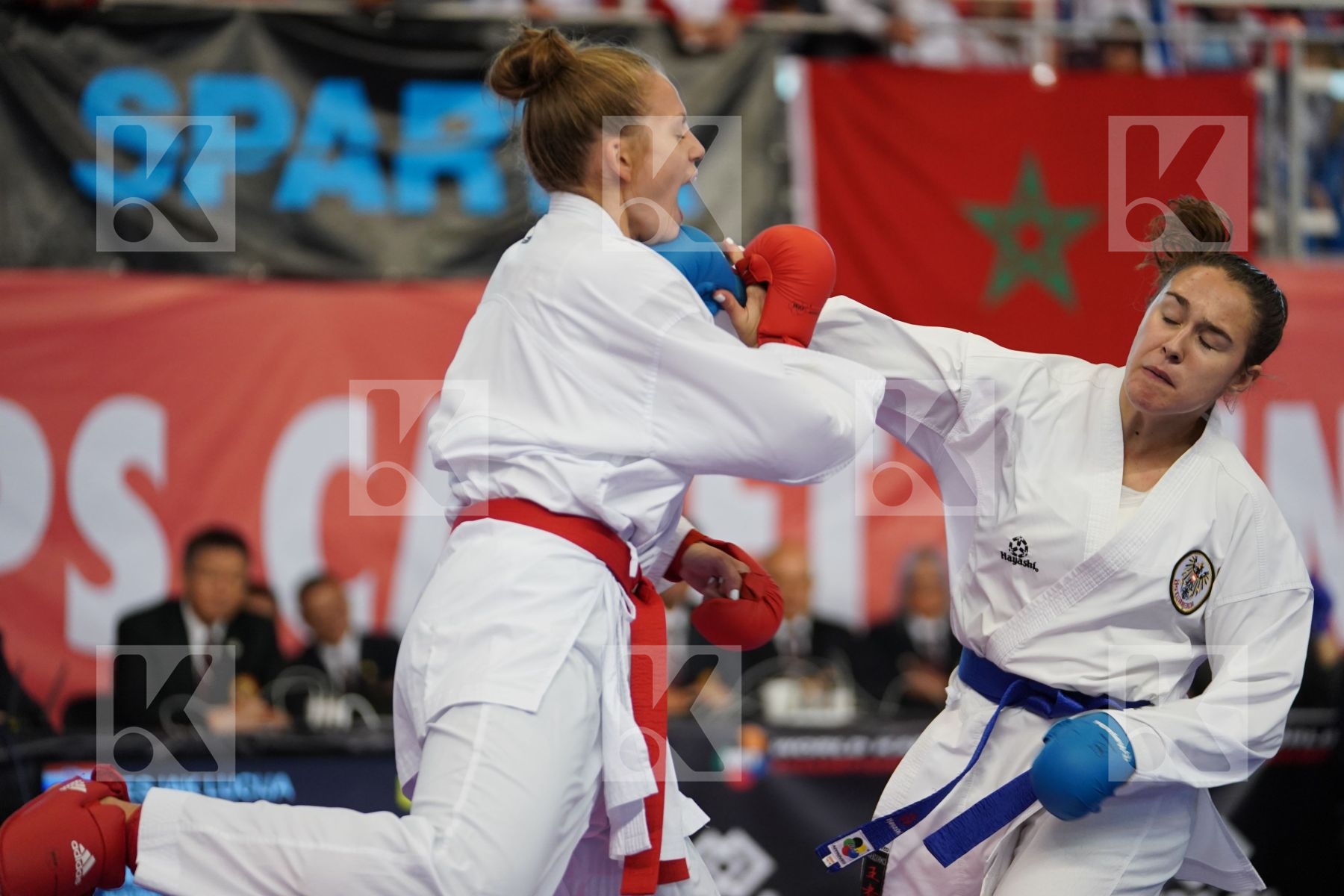 LESJAK LUCIJA (CROATIA) vs ZILLER LORA (AUSTRIA) in Under 21 Kumite Female 68+ Kg - Podium ceremony