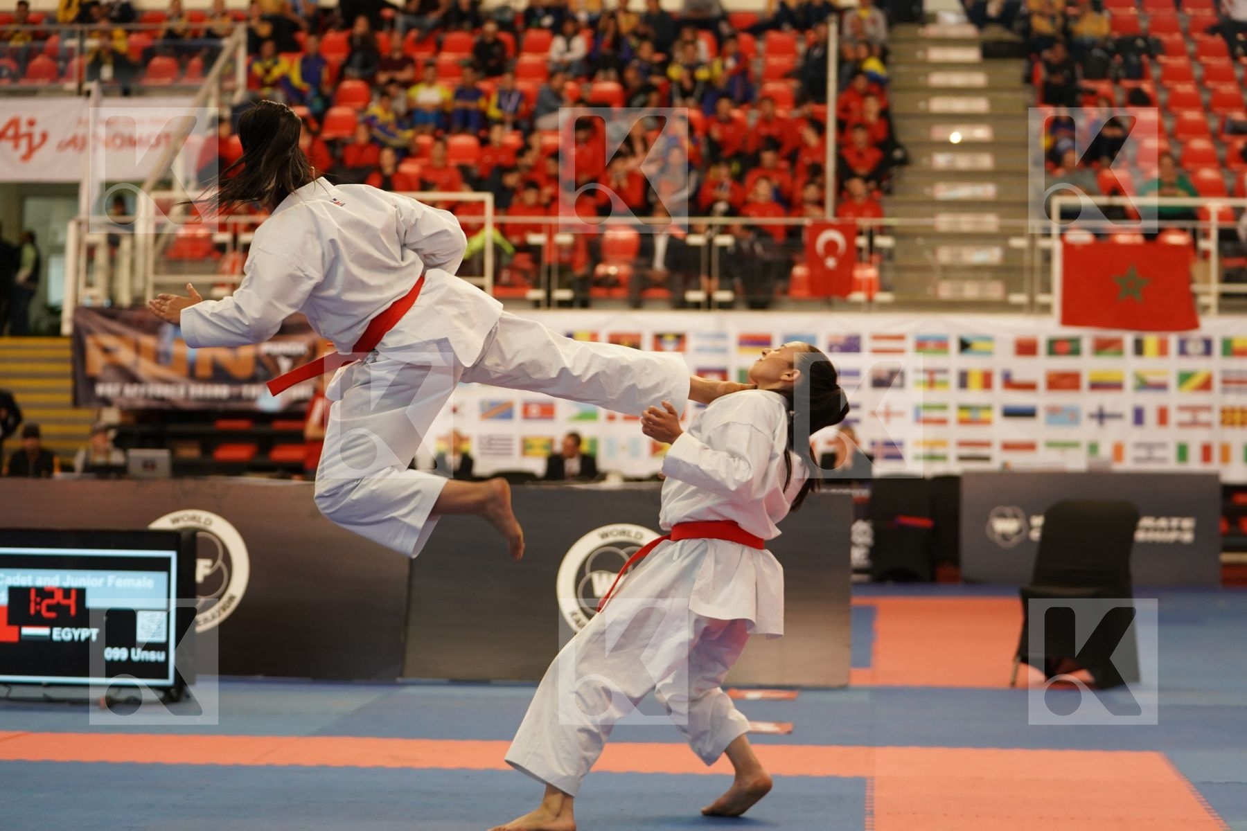 EGYPT in Cadet & Junior Team Female Kata - Podium ceremony