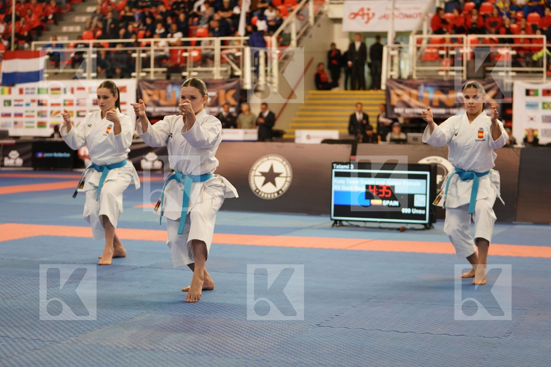 SPAIN in Cadet & Junior Team Female Kata - Podium ceremony