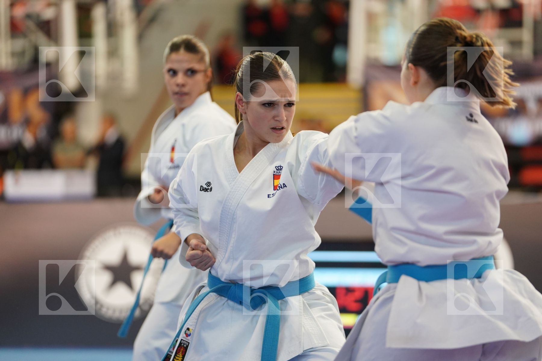 SPAIN in Cadet & Junior Team Female Kata - Podium ceremony