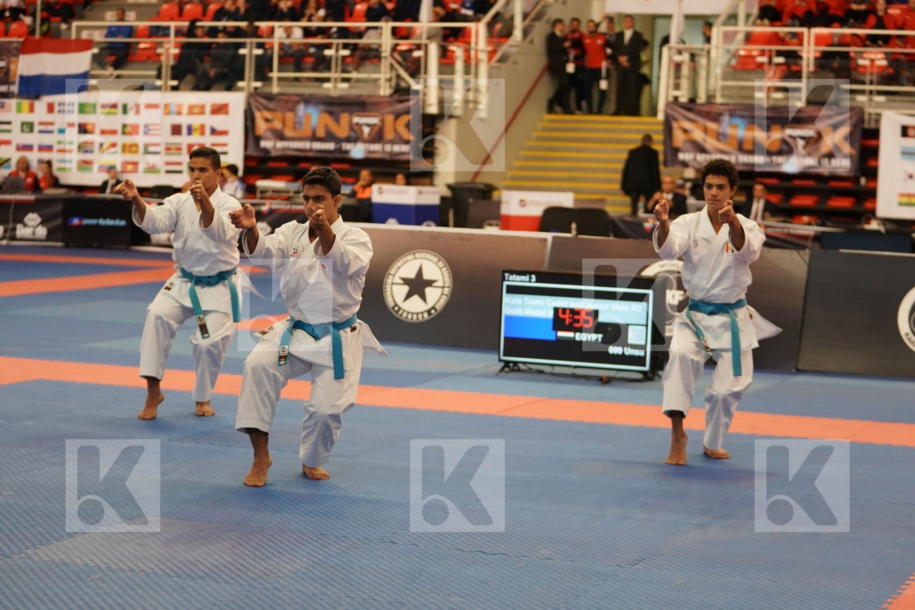 EGYPT in Cadet & Junior Team Male Kata - Podium ceremony