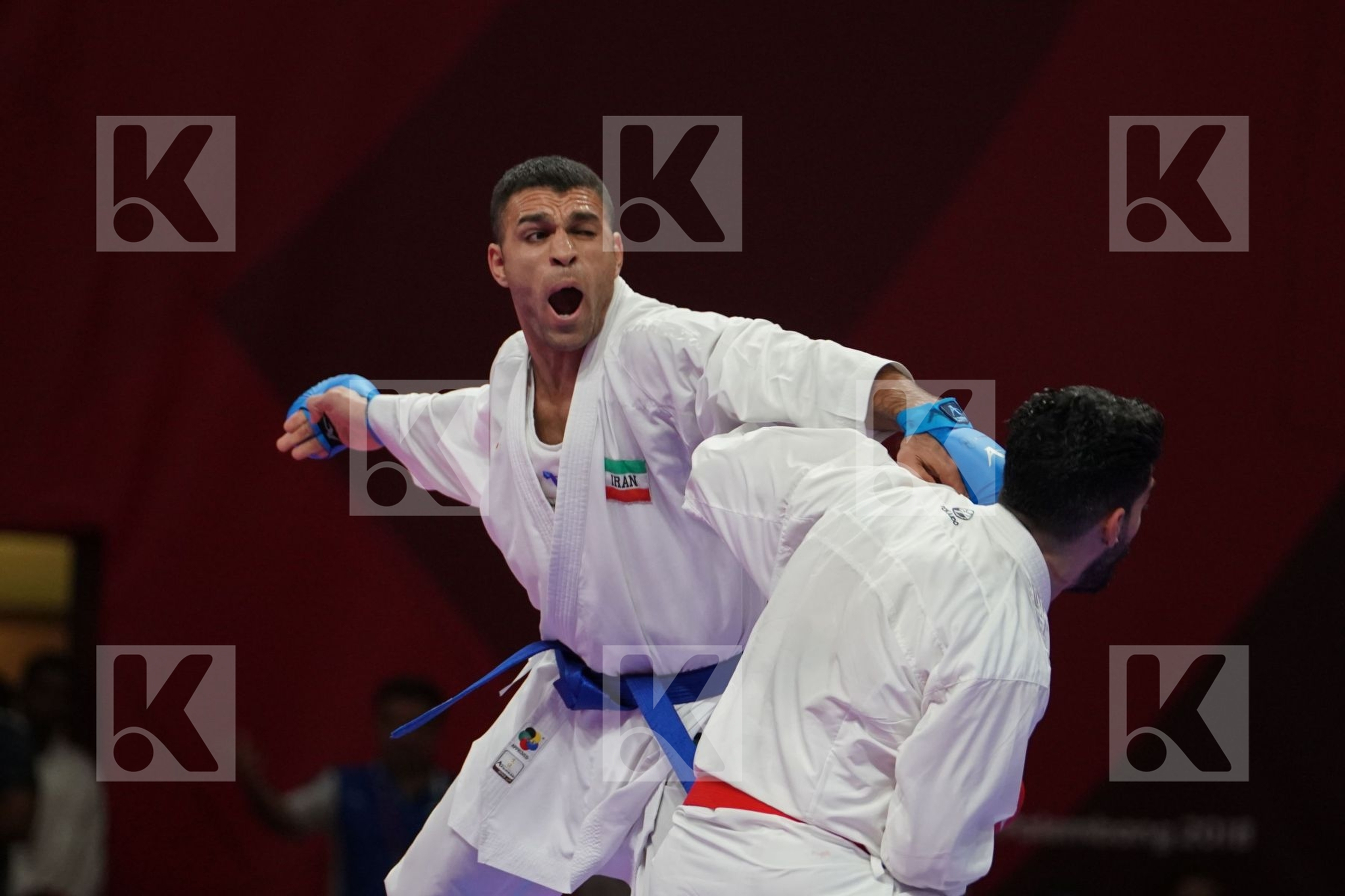 AHMAD ALMESFER (KUWAIT) vs ZABIOLLAH POORSHAB (ISLAMIC REPUBLIC OF IRAN) in Senior Kumite – 84 Kg - Qualification