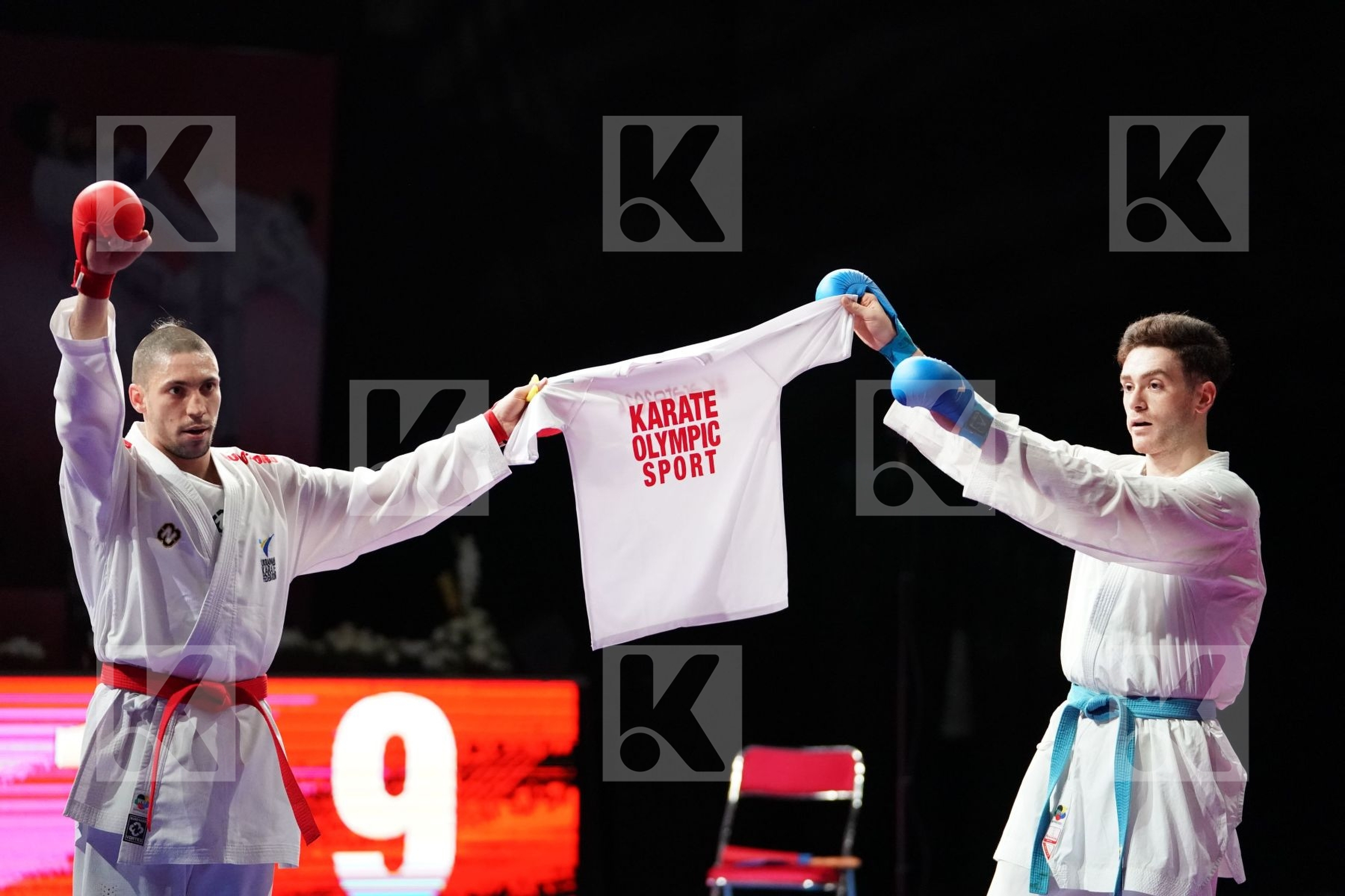 HORUNA STANISLAV (UKRAINE) VS ASIABARI ALI ASGHAR (IRAN) in Senior Kumite -75 Kg - Gold bout