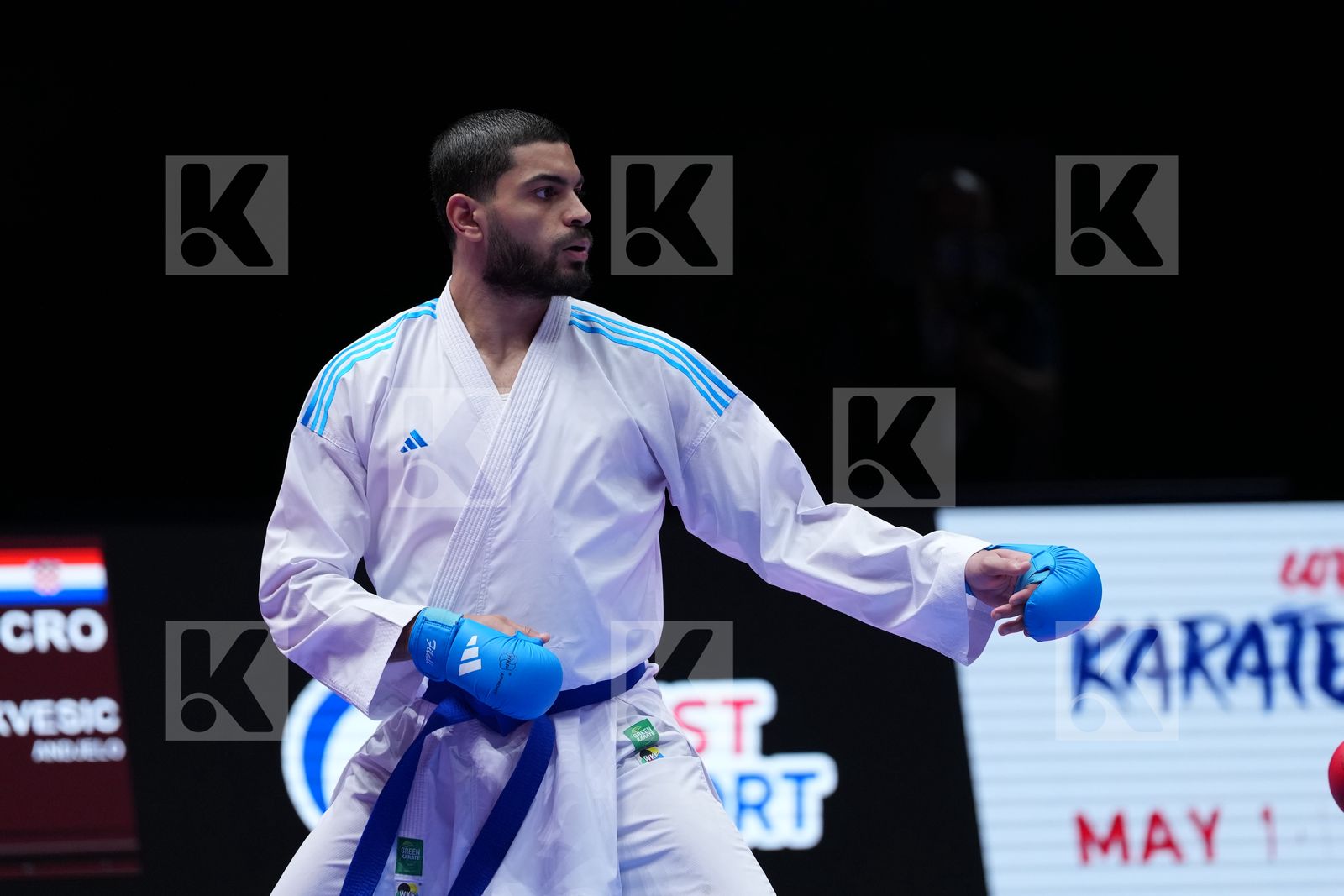 KVESIC ANDJELO (CROATIA) vs FILALI MEHDI (FRANCE) in Male Kumite 84+ Kg - Final Bout