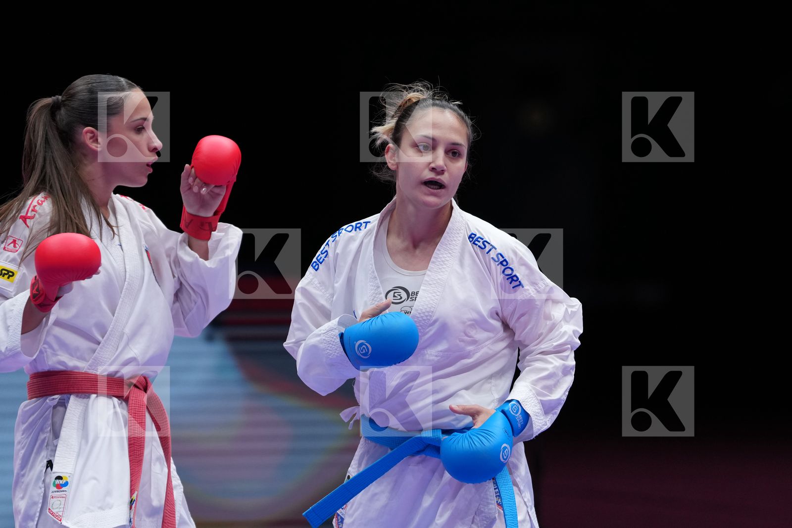 KVASNICOVA NINA (SLOVAKIA) vs GORANOVA IVET (BULGARIA) in Female Kumite -55 Kg - SemiFinal Bout
