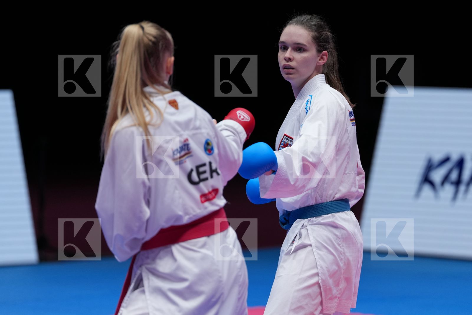 BITSCH MIA (GERMANY) vs WARLING JENNIFER (LUXEMBOURG) in Female Kumite -55 Kg - Final Bout