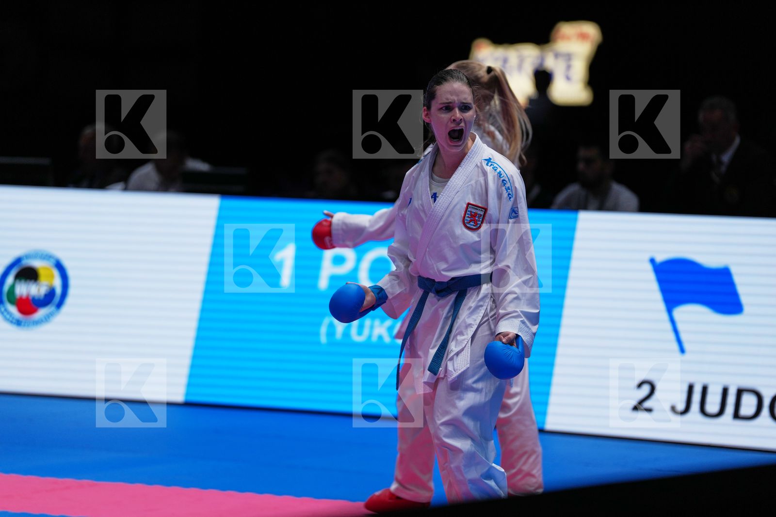 BITSCH MIA (GERMANY) vs WARLING JENNIFER (LUXEMBOURG) in Female Kumite -55 Kg - Final Bout