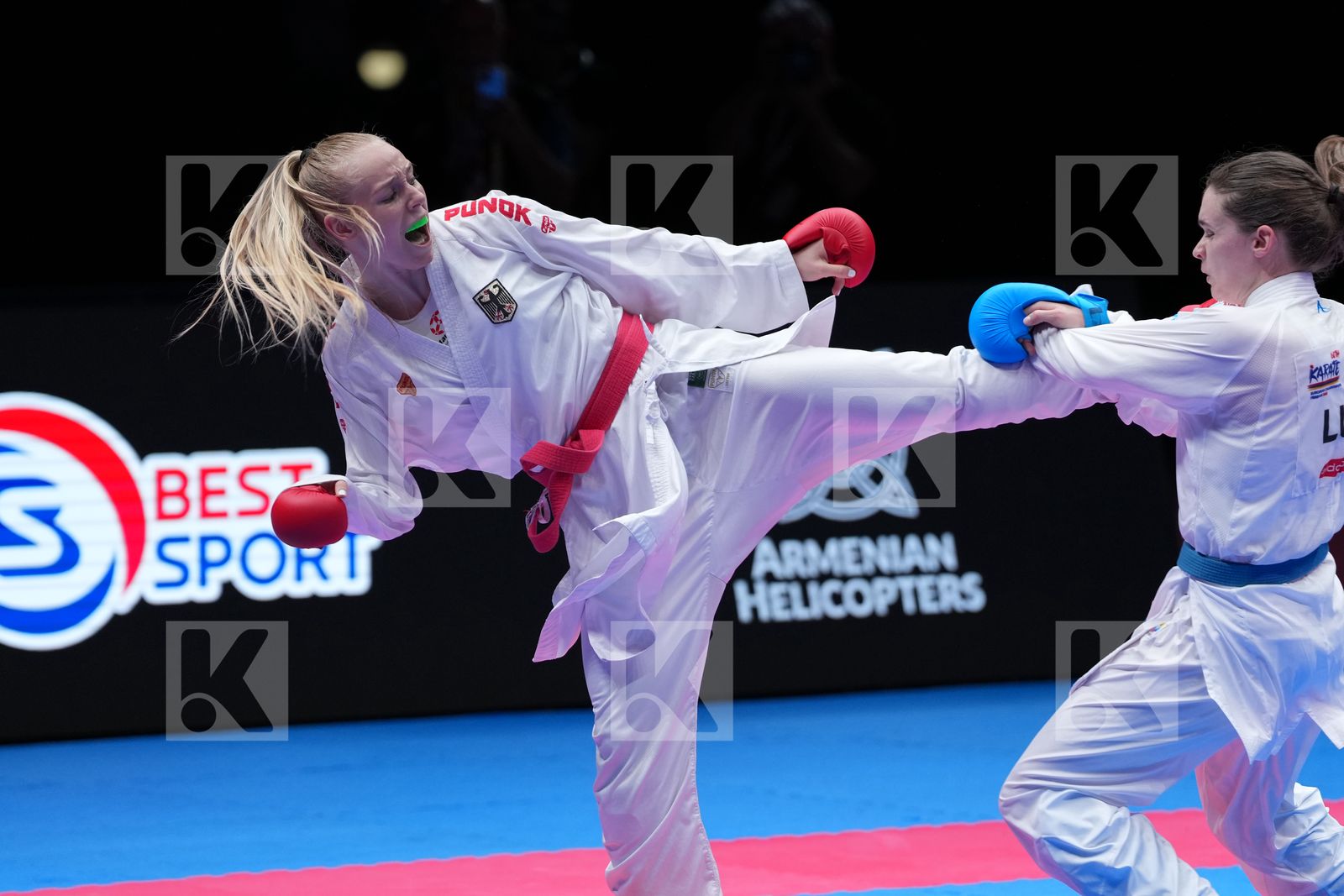 BITSCH MIA (GERMANY) vs WARLING JENNIFER (LUXEMBOURG) in Female Kumite -55 Kg - Final Bout