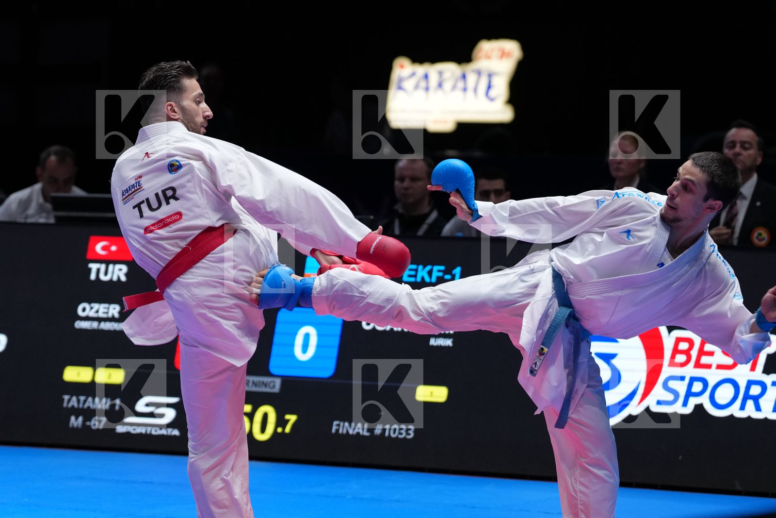 OZER OMER_ABDURRAHIM (TURKIYE) vs OGANNISIAN IURIK (EKF-1) in Male Kumite -67 Kg - Final Bout