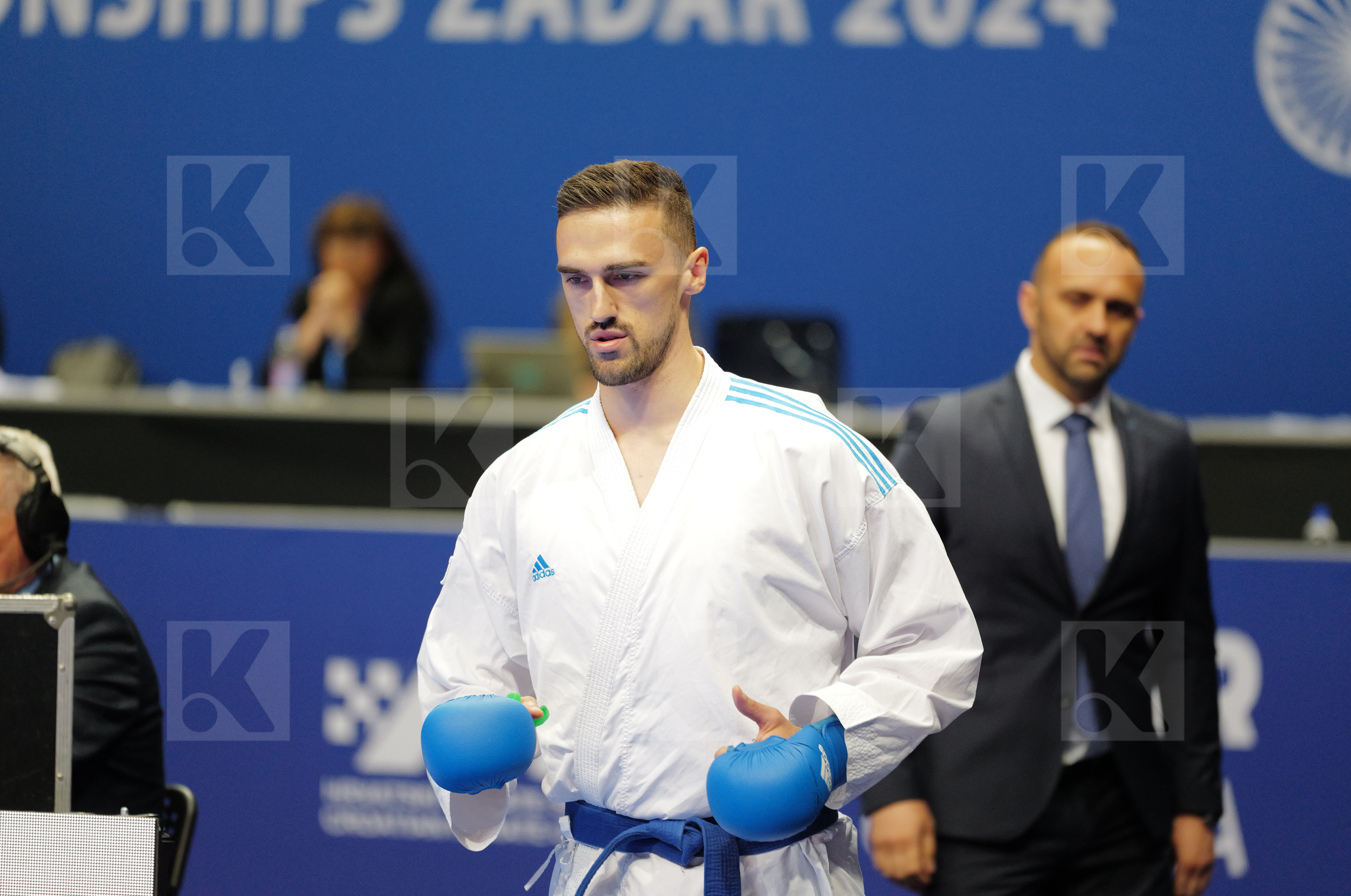 MOLINA ARENCON ALEJANDRO (SPAIN) vs KVESIC IVAN (CROATIA) in Male Kumite -84 Kg - Bronze bout
