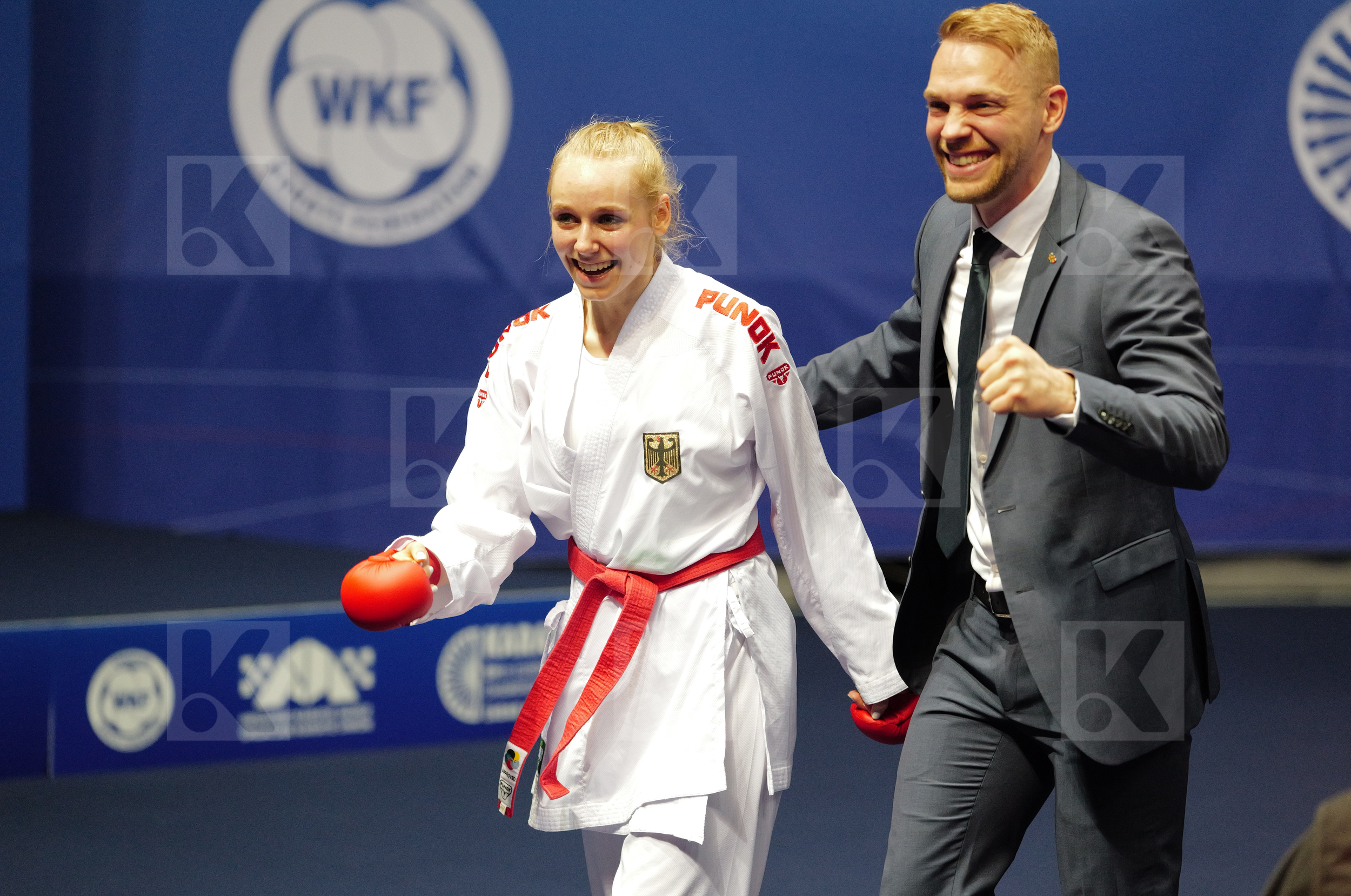 BITSCH MIA (GERMANY) vs PEREIRA VILLALOBOS SONIA (SPAIN) in Female Kumite -55 Kg - Final bout