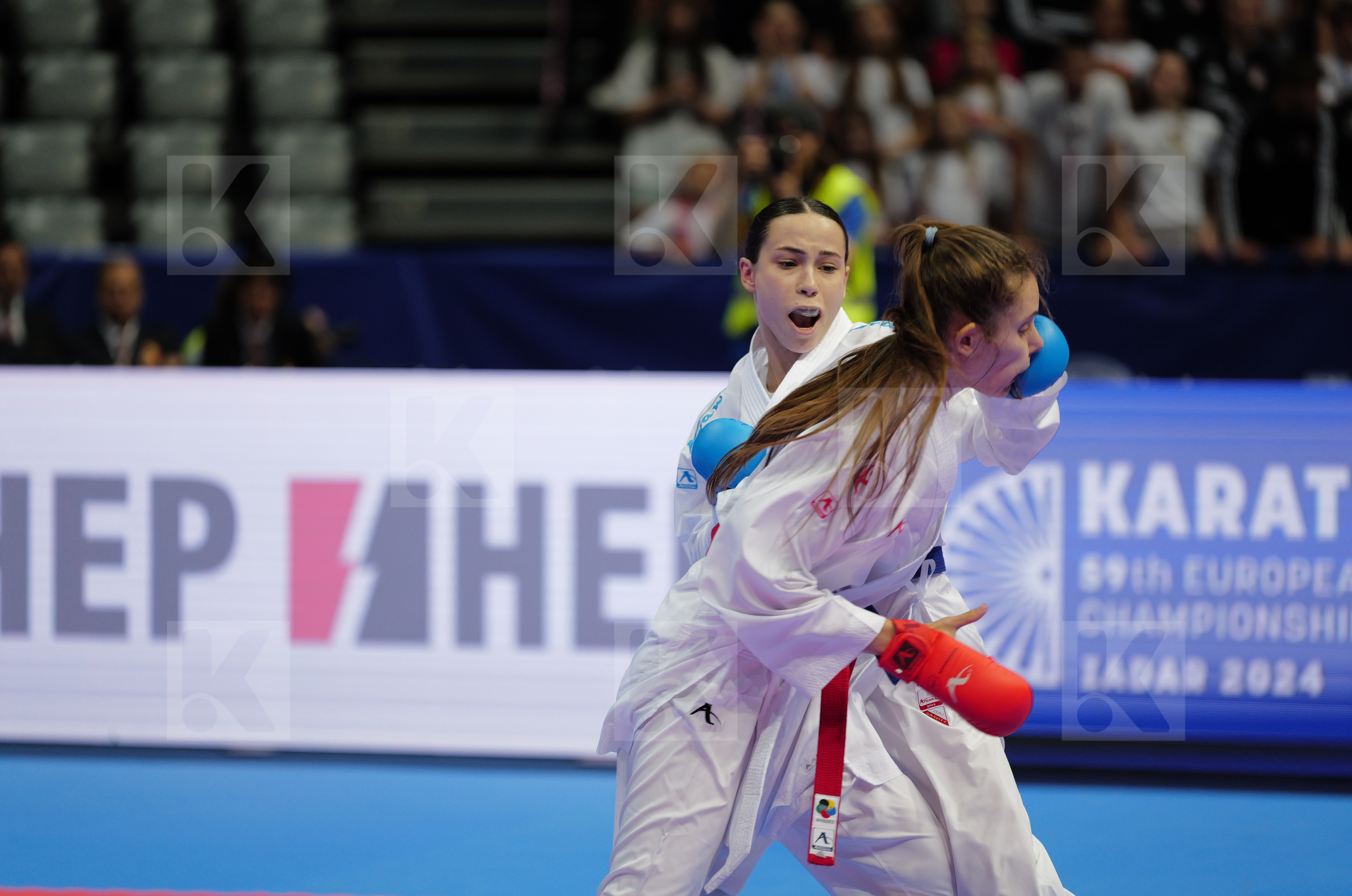 MISHOVSKA MIHAELA (NORTH MACEDONIA) vs SGARDELLI EMA (CROATIA) in Female Kumite -50 Kg - Final bout