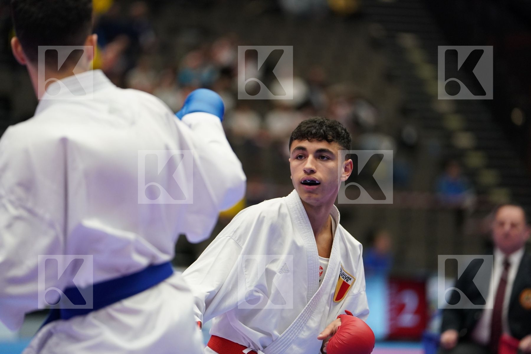 HOUNIFA ILIAS (BELGIUM) vs ABDESSELEM RAYBAK (FRANCE) in Junior Kumite Male Ð 76 Kg - Final bout