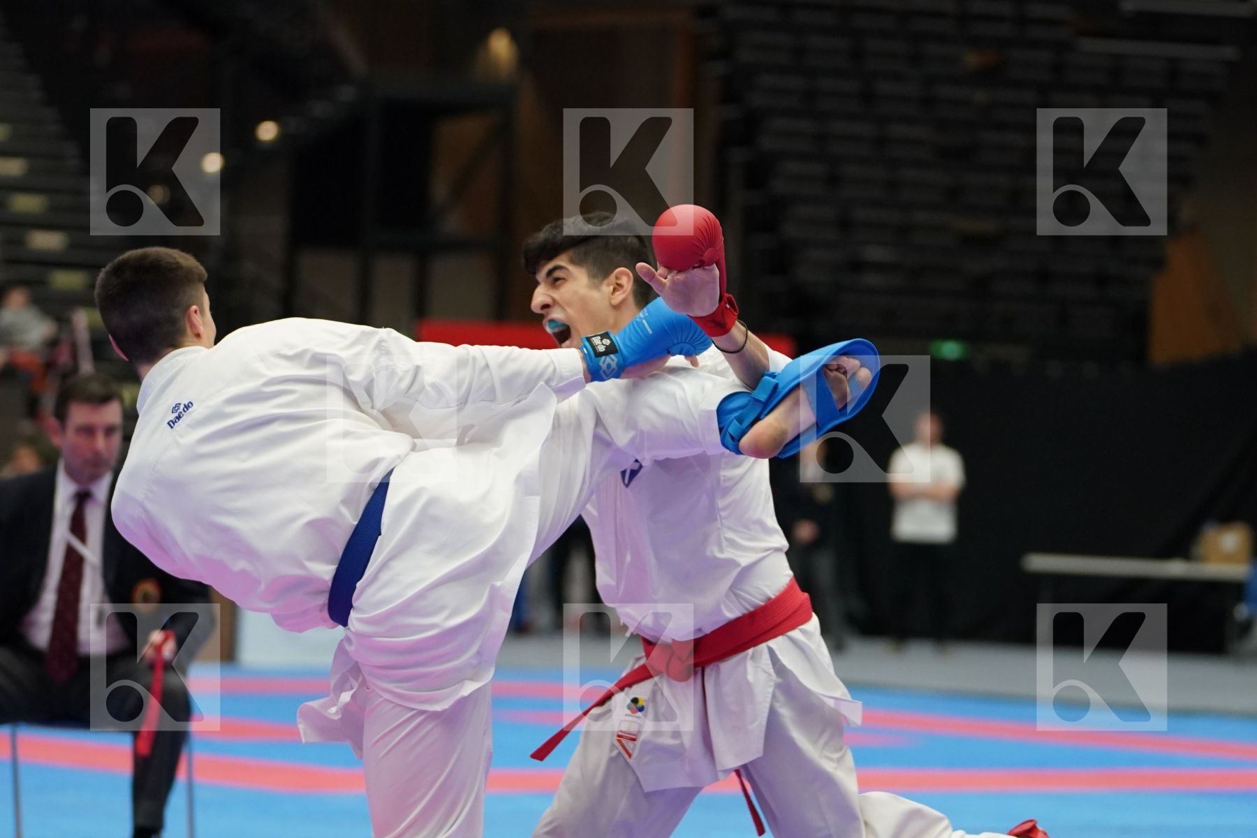 XENOS CHRISTOS-STEFANOS (GREECE) vs ORTIZ FERNANDEZ ALEJANDRO (SPAIN) in Under 21 Kumite Male -60 Kg - Final bout