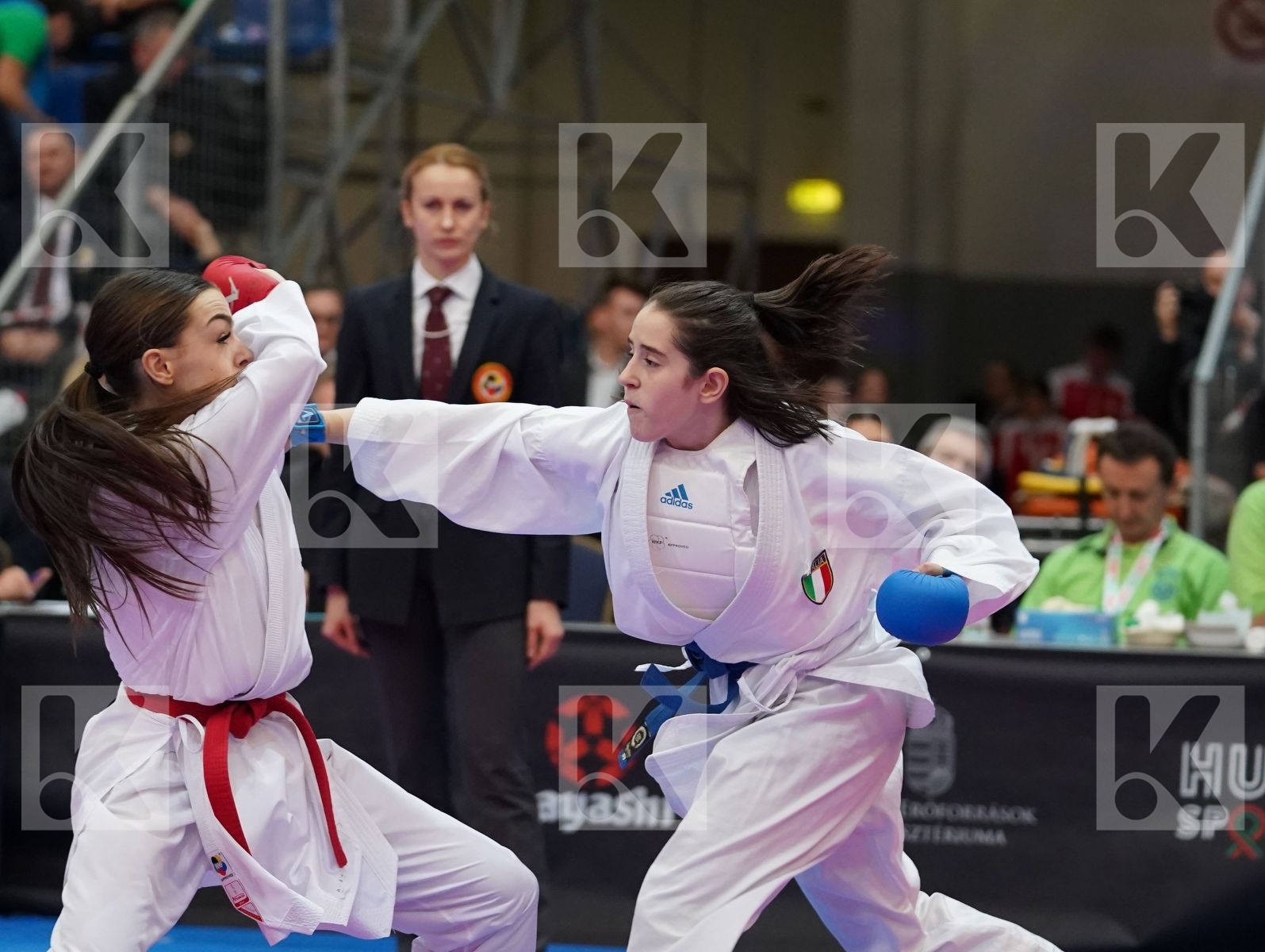 FITAL KORI (SCOTLAND) vs MARTURANO IRENE (ITALY) in Cadet Kumite Female -54 Kg - Final bout