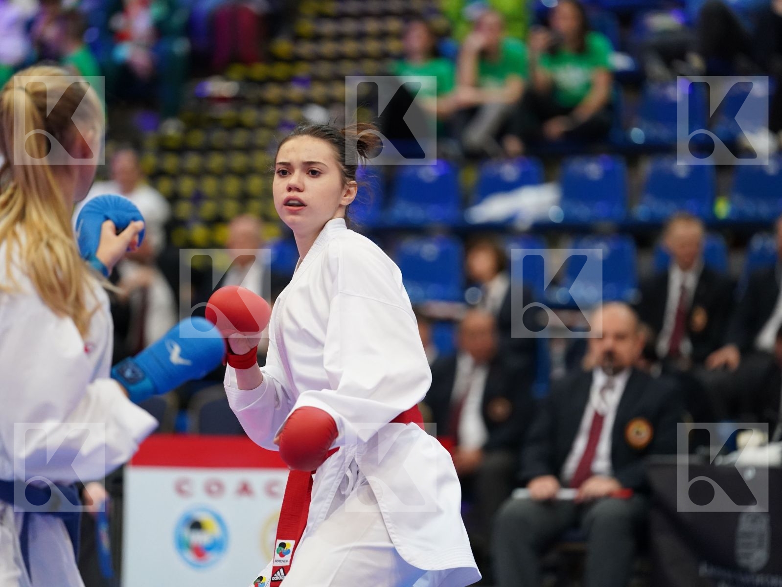 COMAN MARIA CRISTINA (ROMANIA) vs RAMANIUK VOLHA (BELARUS) in Cadet Kumite Female 54+ Kg - Final bout