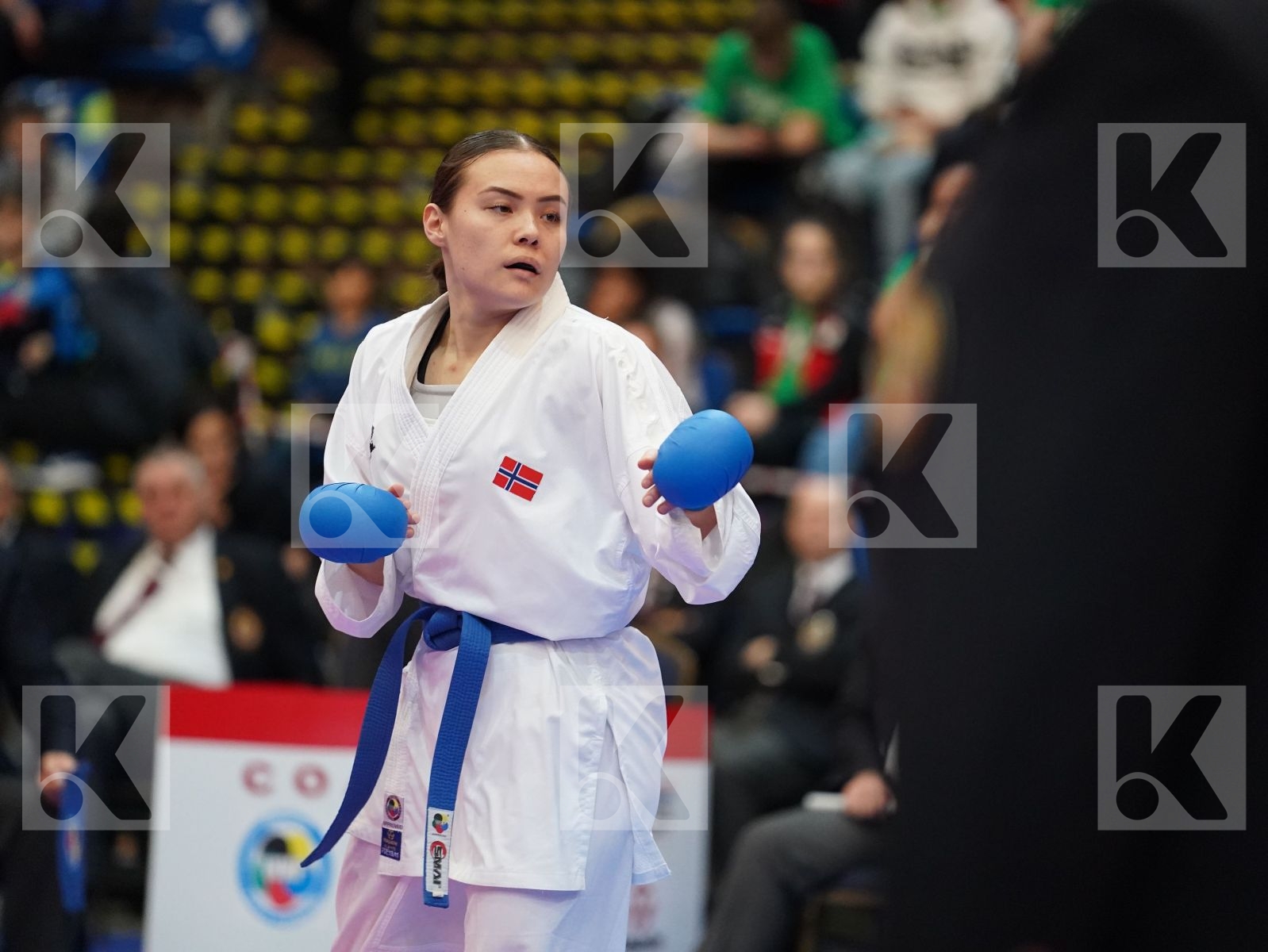 ISAEVA VICTORIA (RUSSIAN FEDERATION) vs SAELID ANNIKA (NORWAY) in Under 21 Kumite Female -68 Kg - Final bout