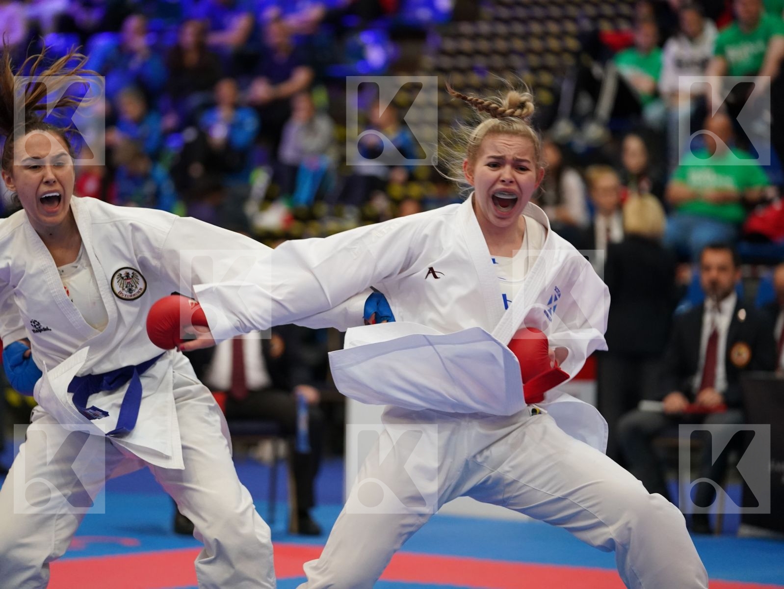 JUNNER NIAMH (SCOTLAND) vs ZILLER LORA (AUSTRIA) in Under 21 Kumite Female 68+ Kg - Final bout