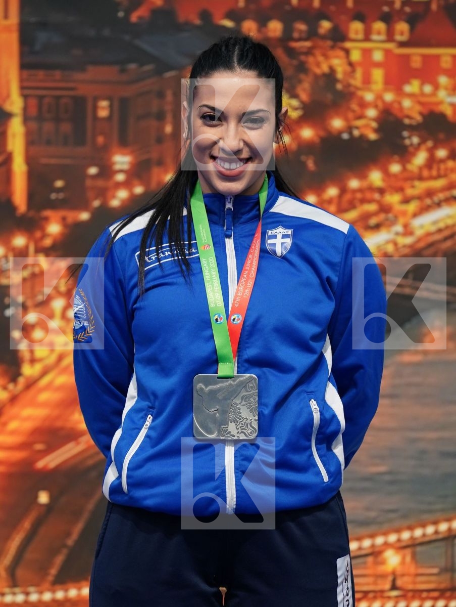 GALASSI MATILDE (ITALY), MOYSIDOU ANTONIA (GREECE), NOVO YOUNMI (BELGIUM), KISS ZSOFIA (HUNGARY) in Junior Kata Female - Podium ceremony