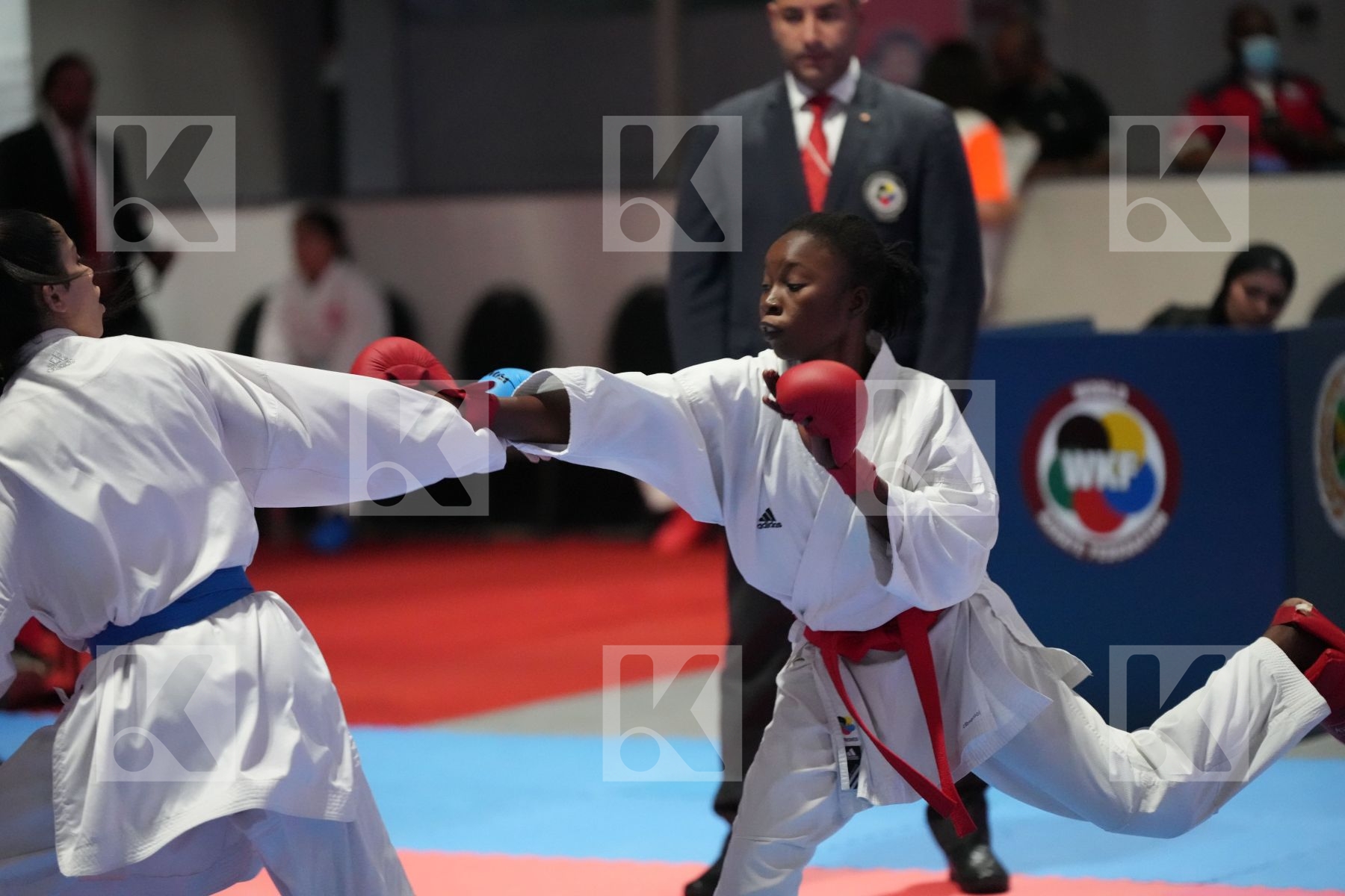 Kumite final bout featuring SALIMATA BA & GANNA ALY