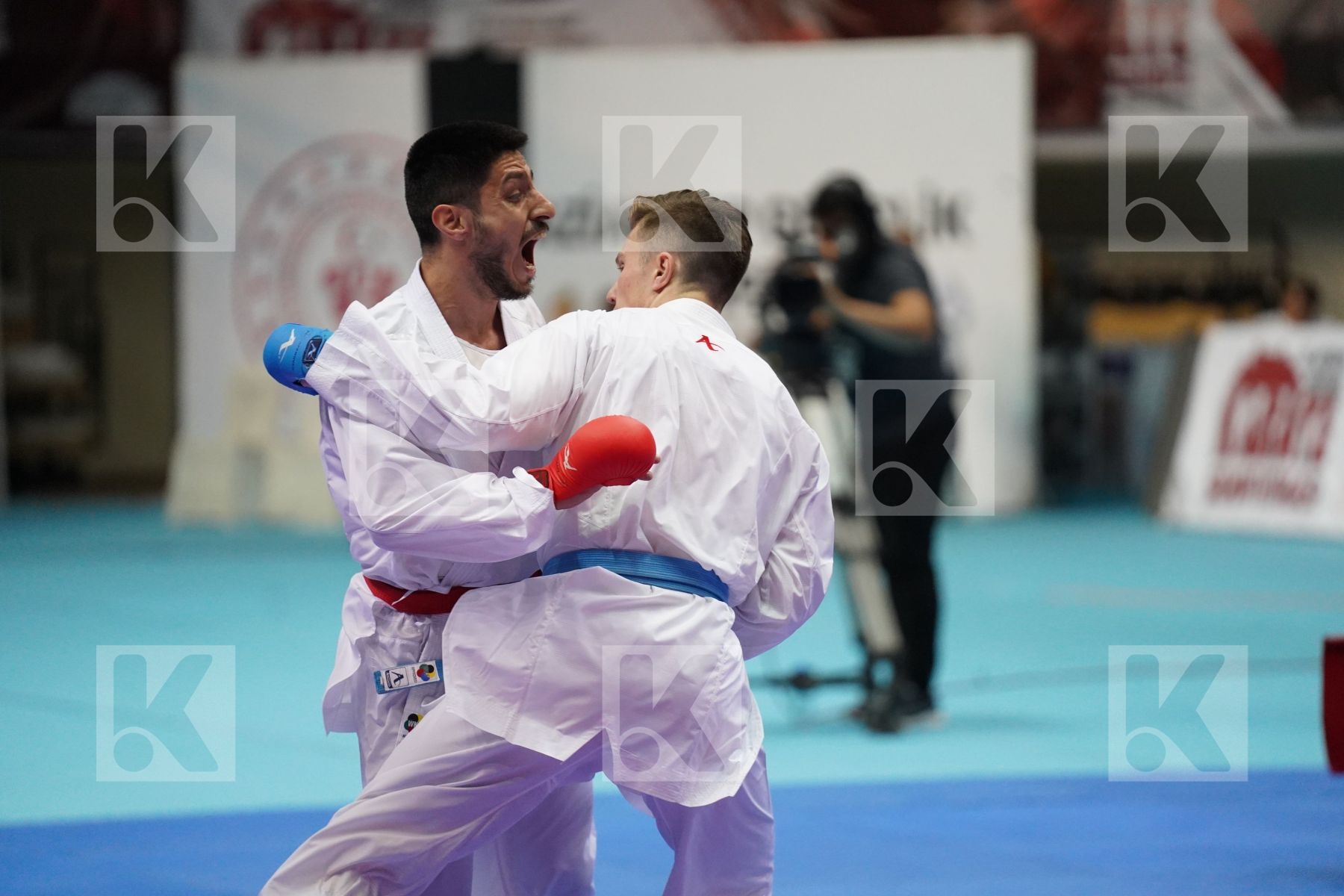 Kumite final bout featuring ELTEMUR ERMAN & WILKINS BRANDON BRIAN