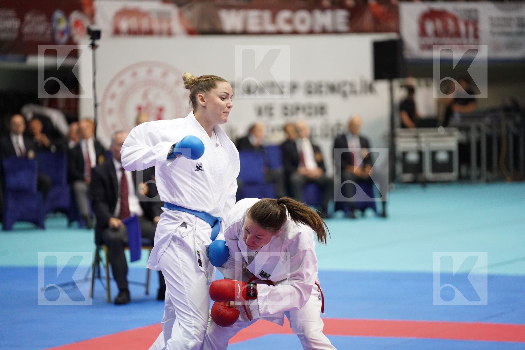 Kumite bronze bout featuring AGIER ALIZEE	 & SCHROETER MADELEINE