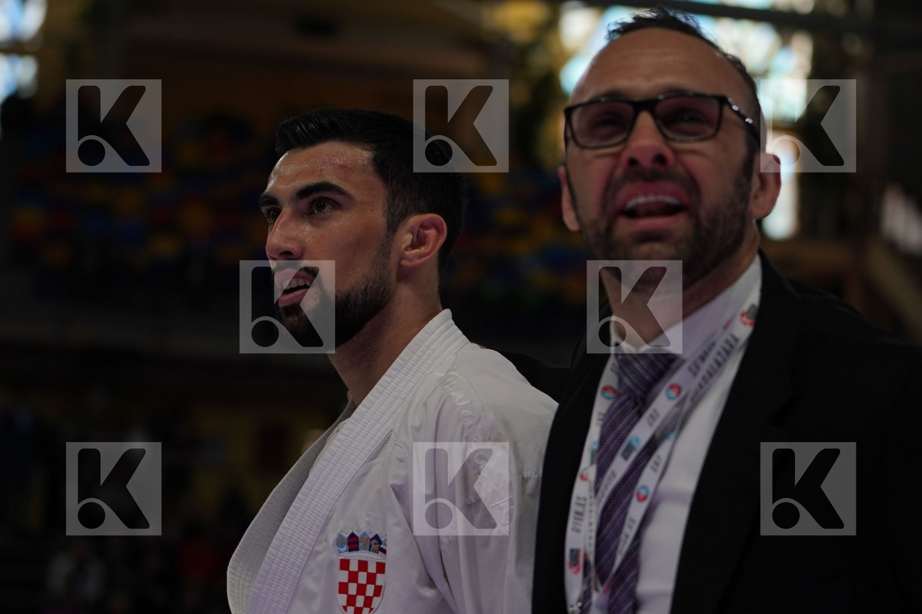 KVESIC ANDJELO (CROATIA) vs ARKANIA GOGITA (GEORGIA) in Senior Kumite 84+ Kg - Bronze bout