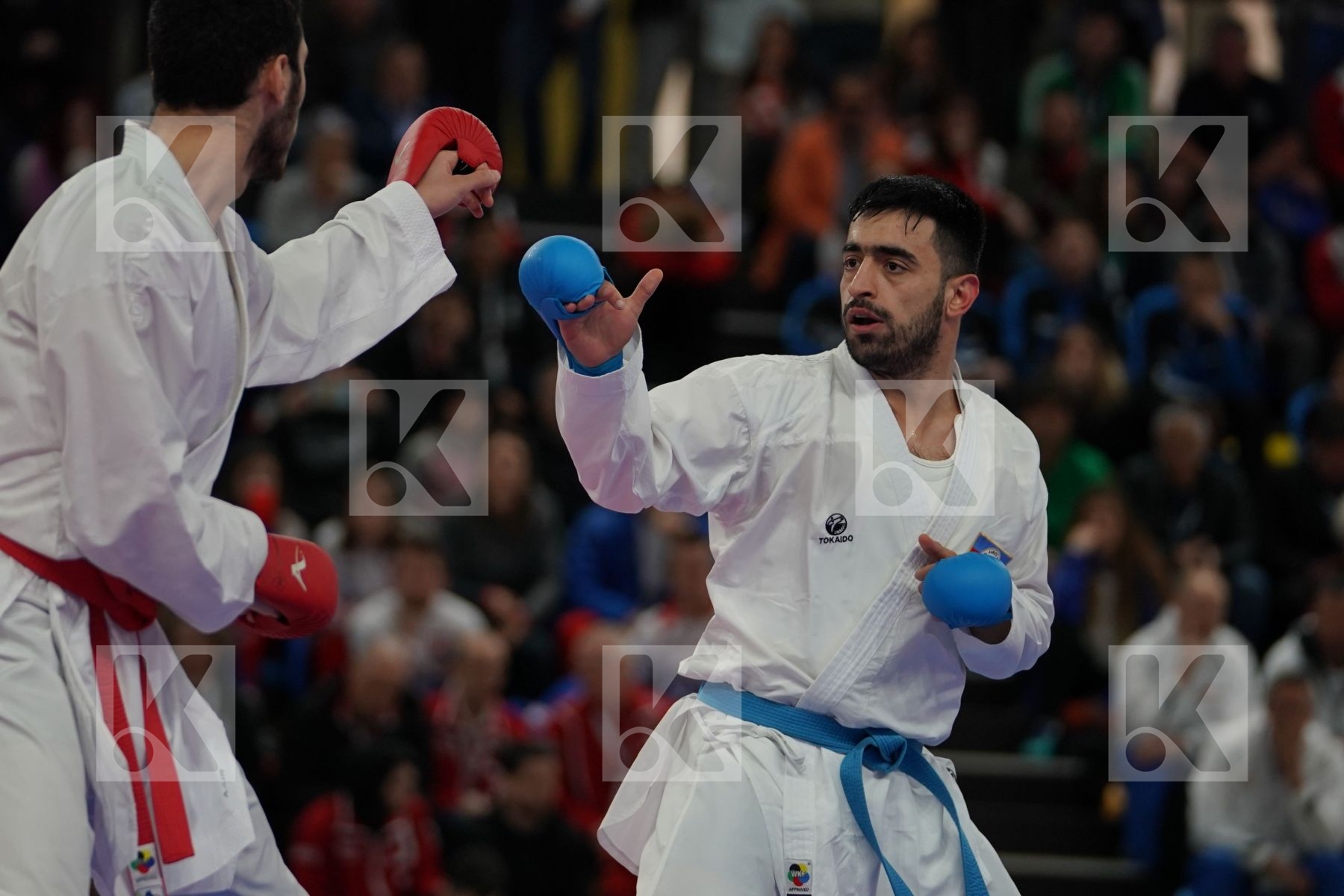 TALIBOV RYZVAN (UKRAINE) vs GURBANLI ASIMAN (AZERBAIJAN) in Senior Kumite 84+ Kg - Bronze bout