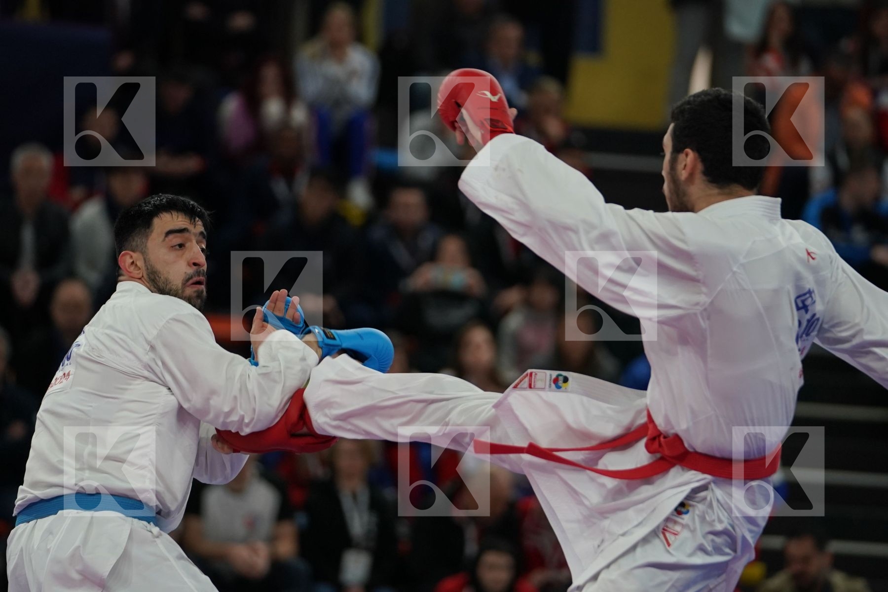 TALIBOV RYZVAN (UKRAINE) vs GURBANLI ASIMAN (AZERBAIJAN) in Senior Kumite 84+ Kg - Bronze bout