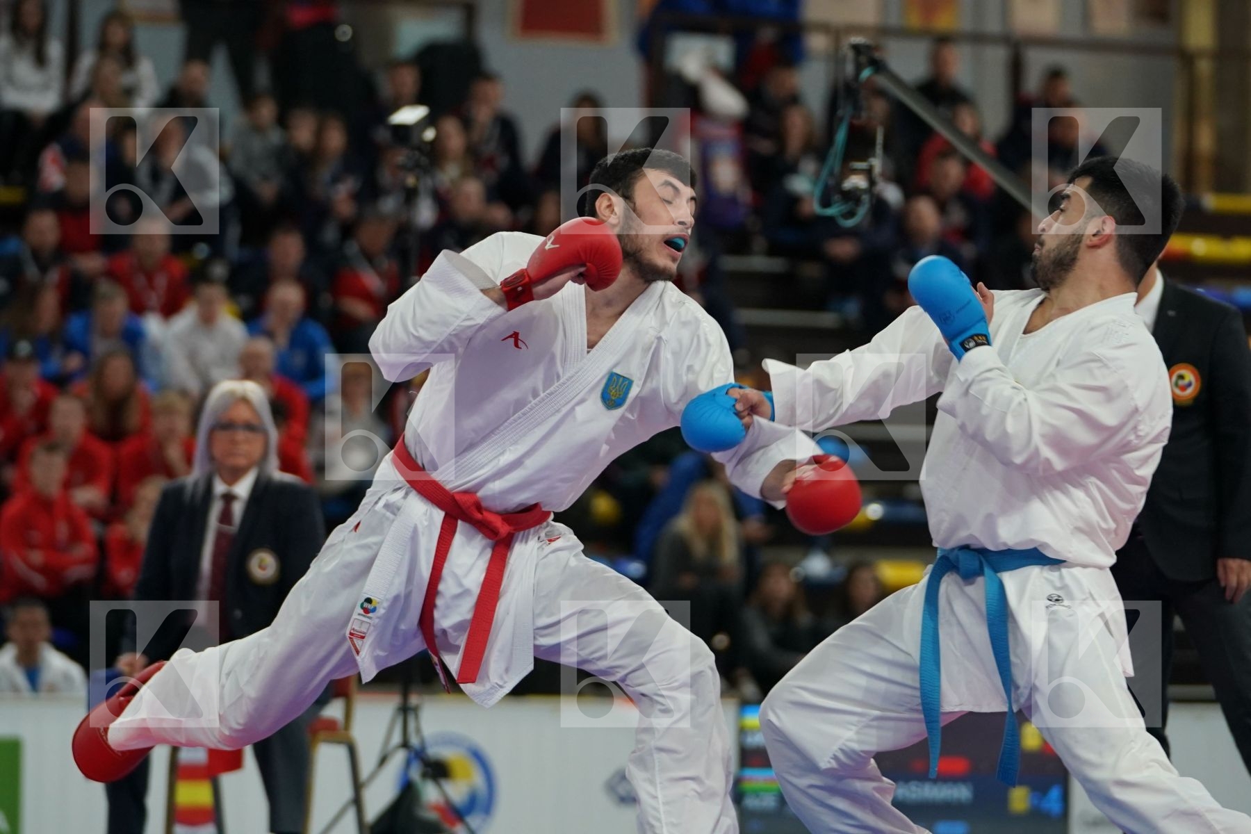 TALIBOV RYZVAN (UKRAINE) vs GURBANLI ASIMAN (AZERBAIJAN) in Senior Kumite 84+ Kg - Bronze bout