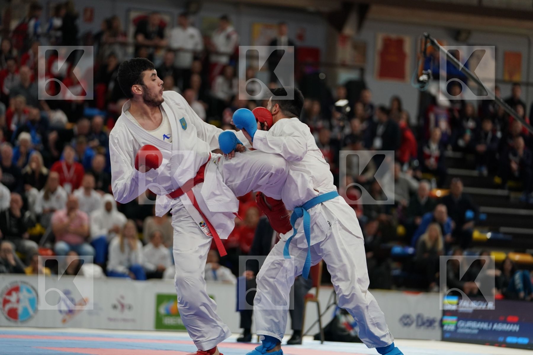 TALIBOV RYZVAN (UKRAINE) vs GURBANLI ASIMAN (AZERBAIJAN) in Senior Kumite 84+ Kg - Bronze bout