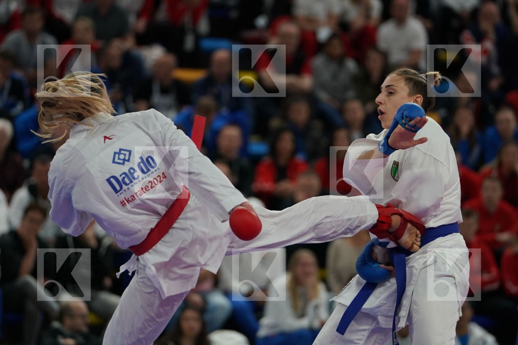 BUCHINGER ALISA (AUSTRIA) vs SEMERARO SILVIA (ITALY) in Senior Kumite -68 Kg - Bronze bout