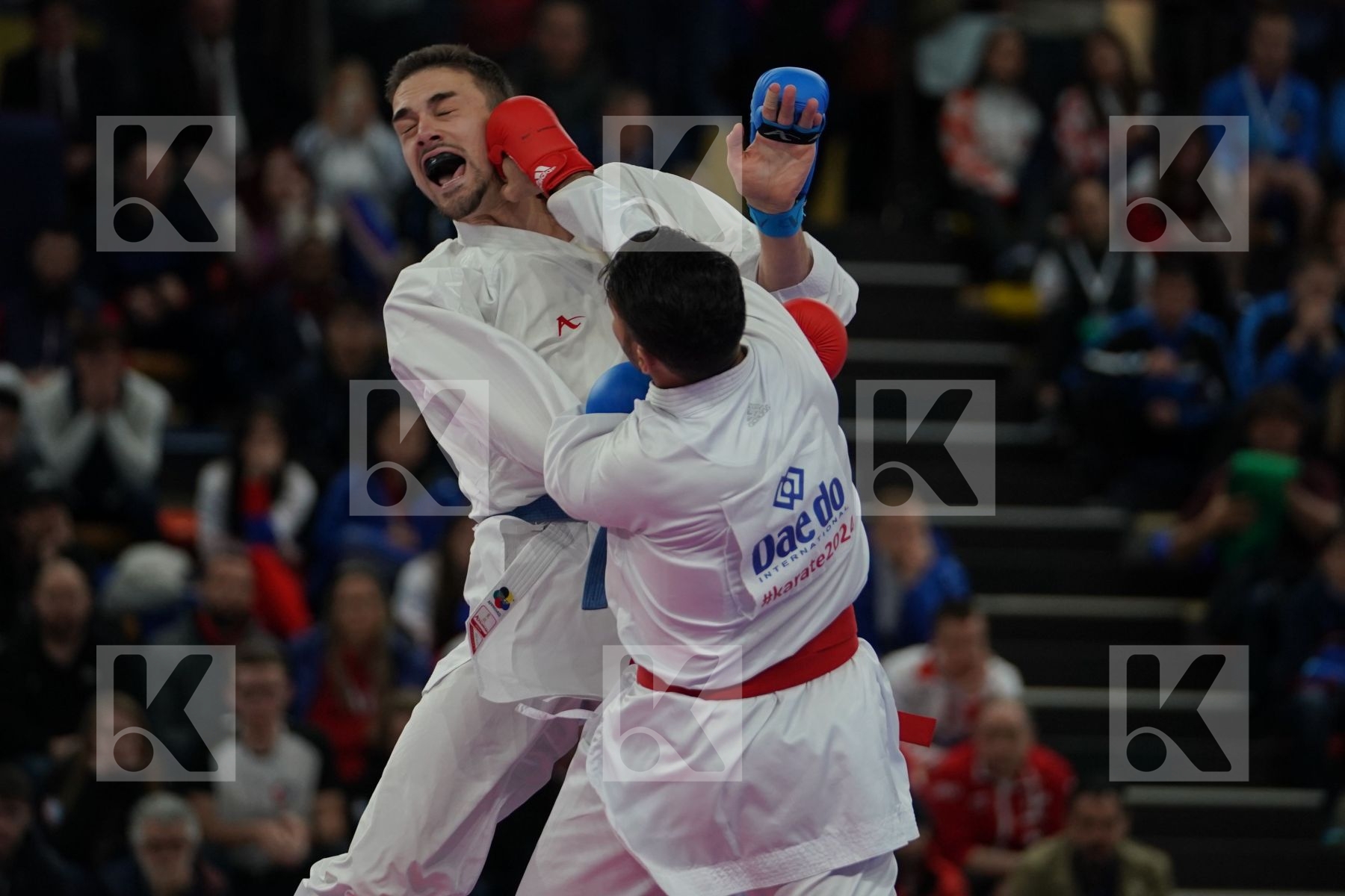 ABDESSELEM FAROUK (FRANCE) vs KVESIC IVAN (CROATIA) in Senior Kumite -84 Kg - Bronze bout